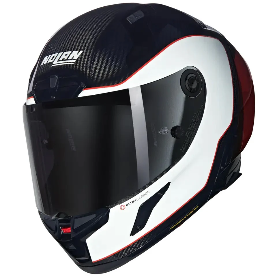 Nolan X-804 RS Helm Ultra Carbon Weiß/Rot Asso di Picche 343 - Image 3