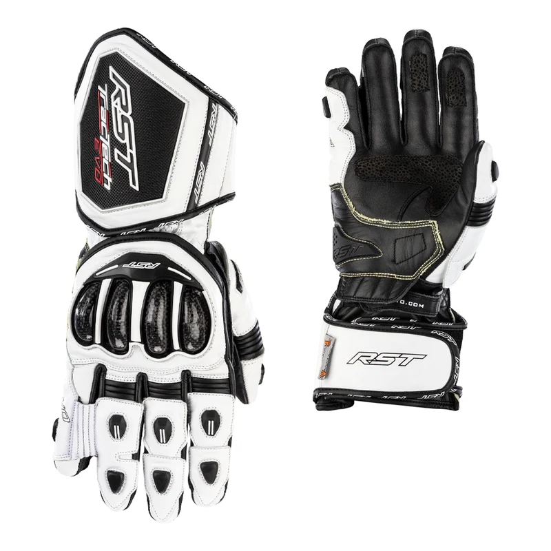 RST Tractech Evo 4 Motorrad Lederhandschuhe | Herren | Weiß | 102666 - Image 3