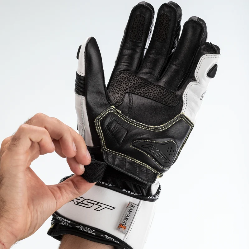 RST Tractech Evo 4 Motorrad Lederhandschuhe | Herren | Weiß | 102666 - Image 4