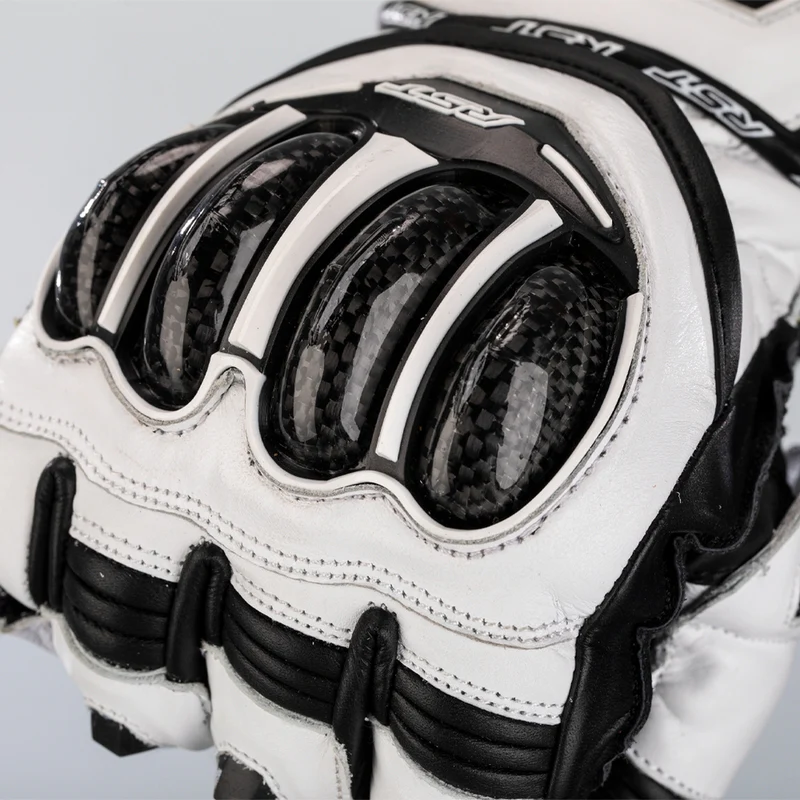 RST Tractech Evo 4 Motorrad Lederhandschuhe | Herren | Weiß | 102666 - Image 5
