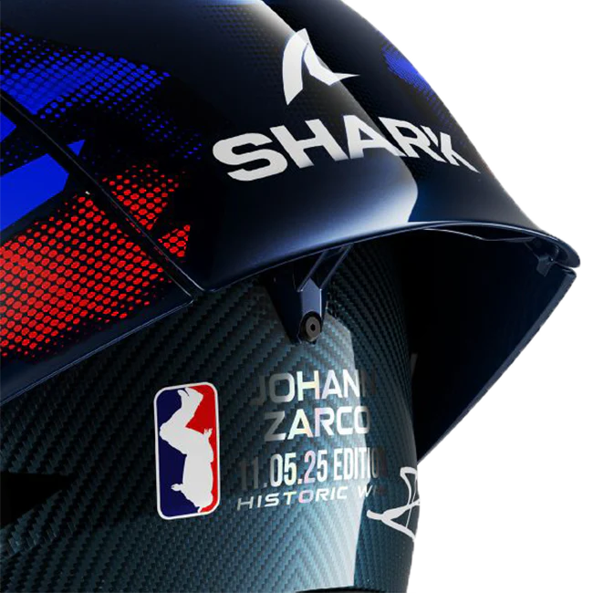 Shark Aeron GP Helm FIM 1 Racing Johann Zarco Replica Victory 2025 - Image 6
