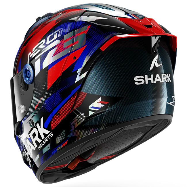 Shark Aeron Helm Johann Zarco Replica GP de France – Carbon Blue Chrom - Image 2