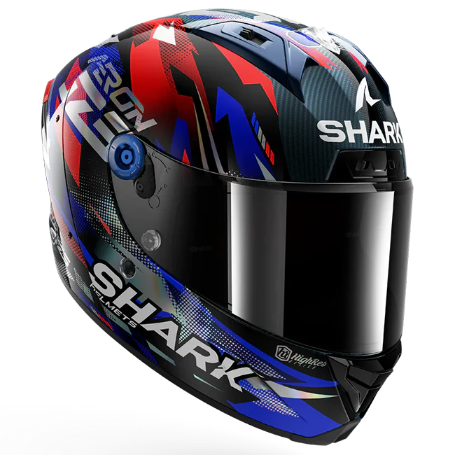 Shark Aeron Helm Johann Zarco Replica GP de France – Carbon Blue Chrom - Image 5