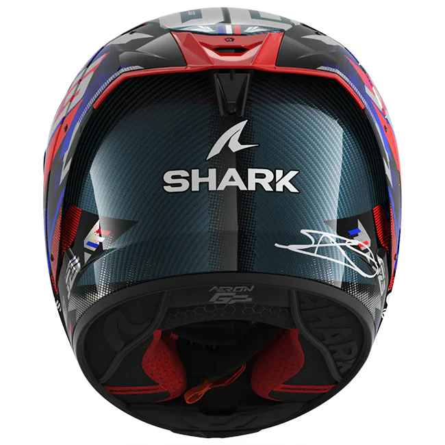 Shark Aeron Helm Johann Zarco Replica GP de France – Carbon Blue Chrom - Image 6