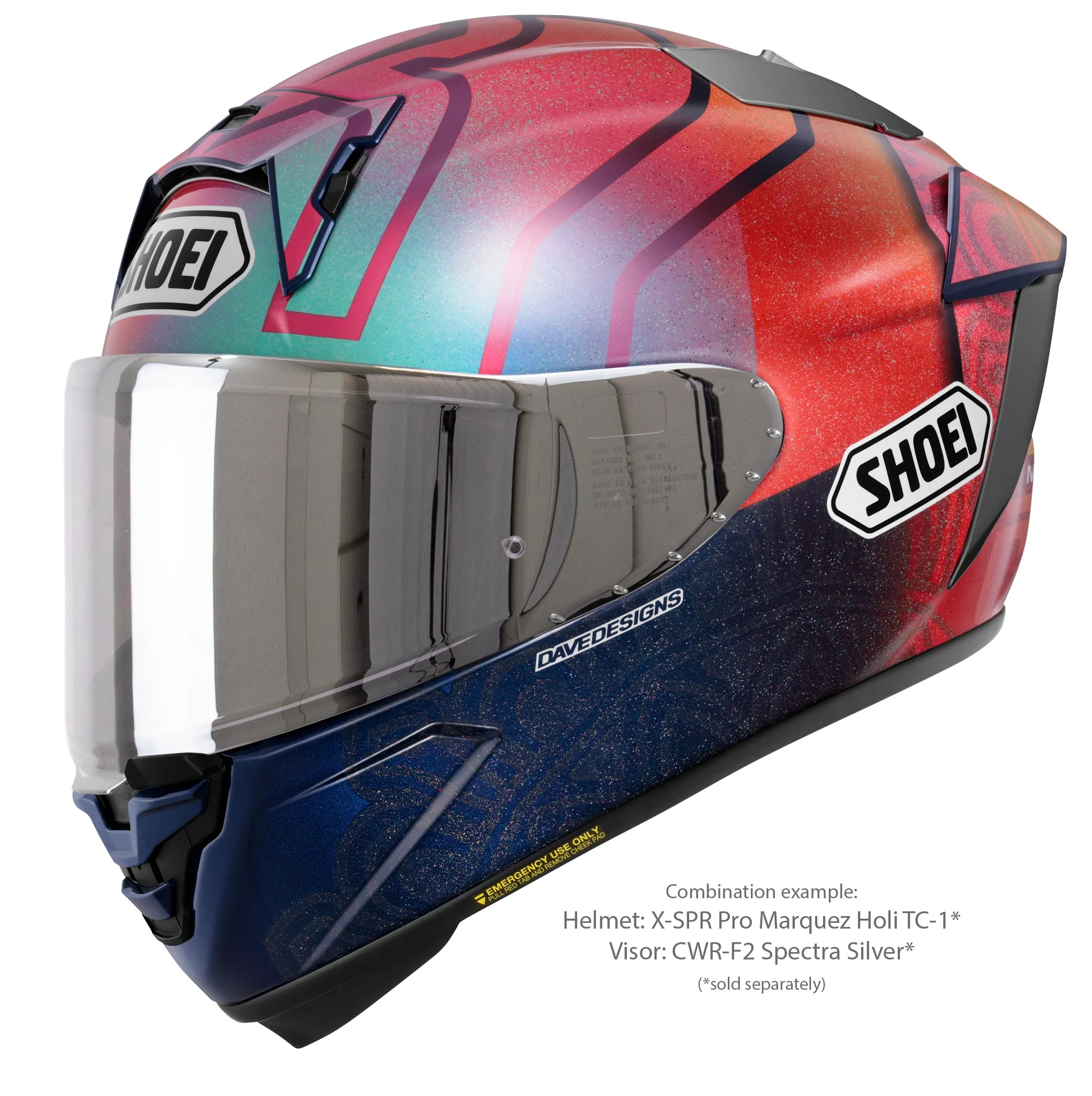 Shoei Visier X-SPR PRO (CWR-F2PN) Silber Verspiegelt - Image 2