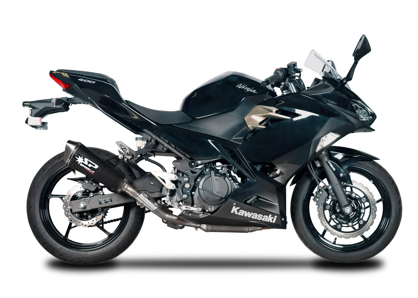 Spark Exhaust Slip-On Konix Kawasaki Ninja 400 (18-23) GKA1001T - Image 2