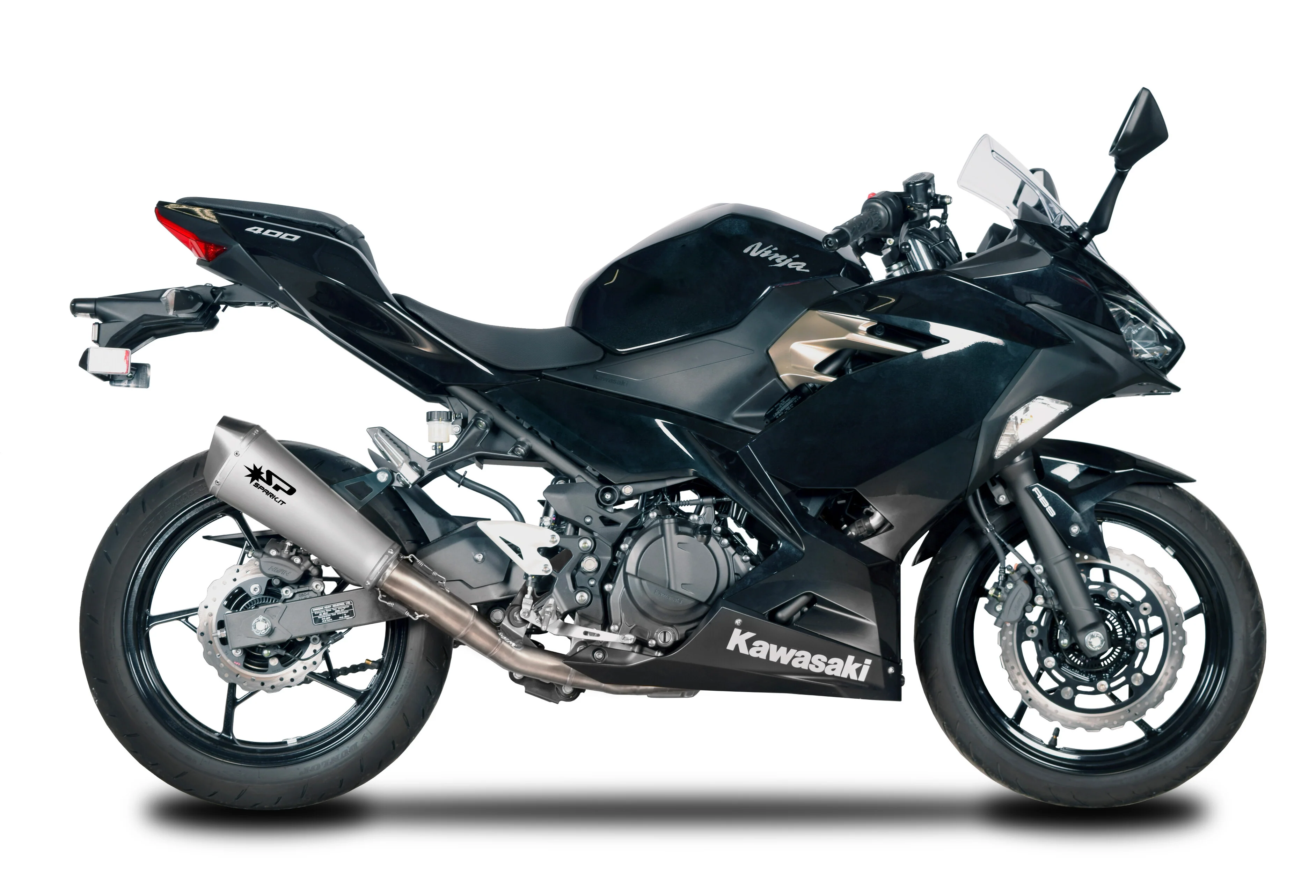 Spark Exhaust Komplettanlage Edelstahl Konix Kawasaki Ninja 400 (18-23) GKA8823T - Image 2