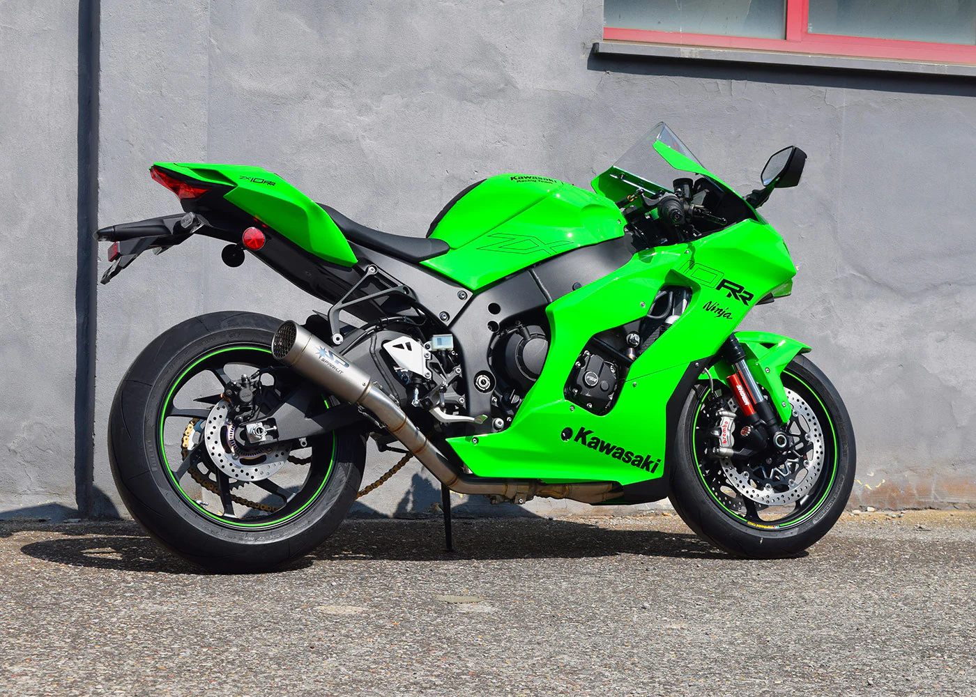 Spark Exhaust Slip-On Grid-O + KAT-Ersatzrohr Kawasaki ZX-10 R/RR (21-26) GKA8843T - Image 5