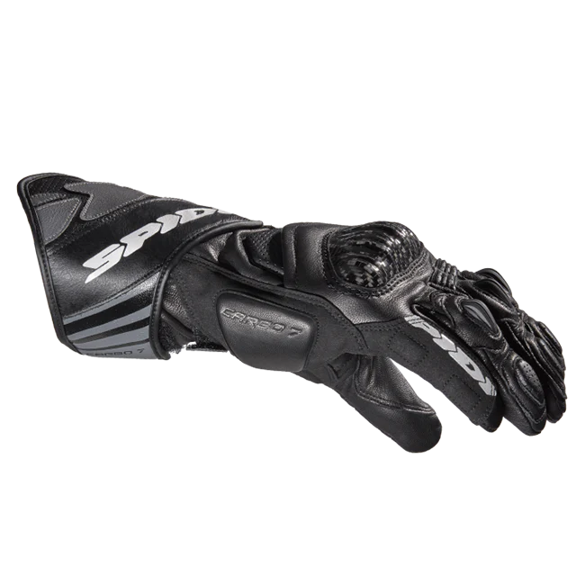 Spidi Carbo 7 Sport Motorrad Lederhandschuhe | Herren | Schwarz | A210026 - Image 2