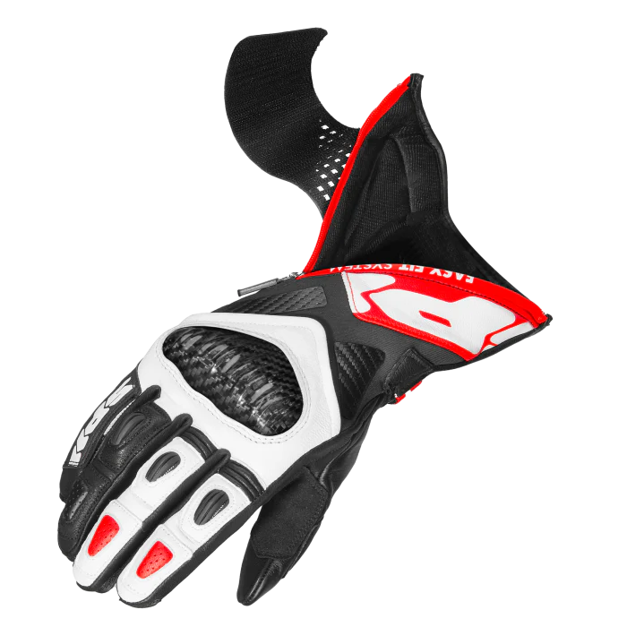 Spidi Carbo Fit Sport Motorrad Lederhandschuhe | Herren | Rot | A226014 - Image 4