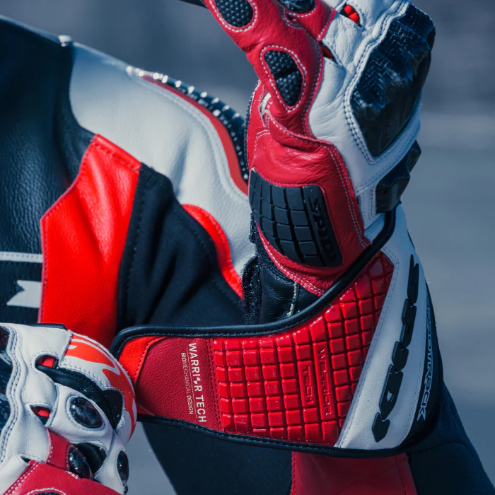 Spidi Carbo Track Evo Racing Motorrad Lederhandschuhe | Herren | Rot | A203014 - Image 5