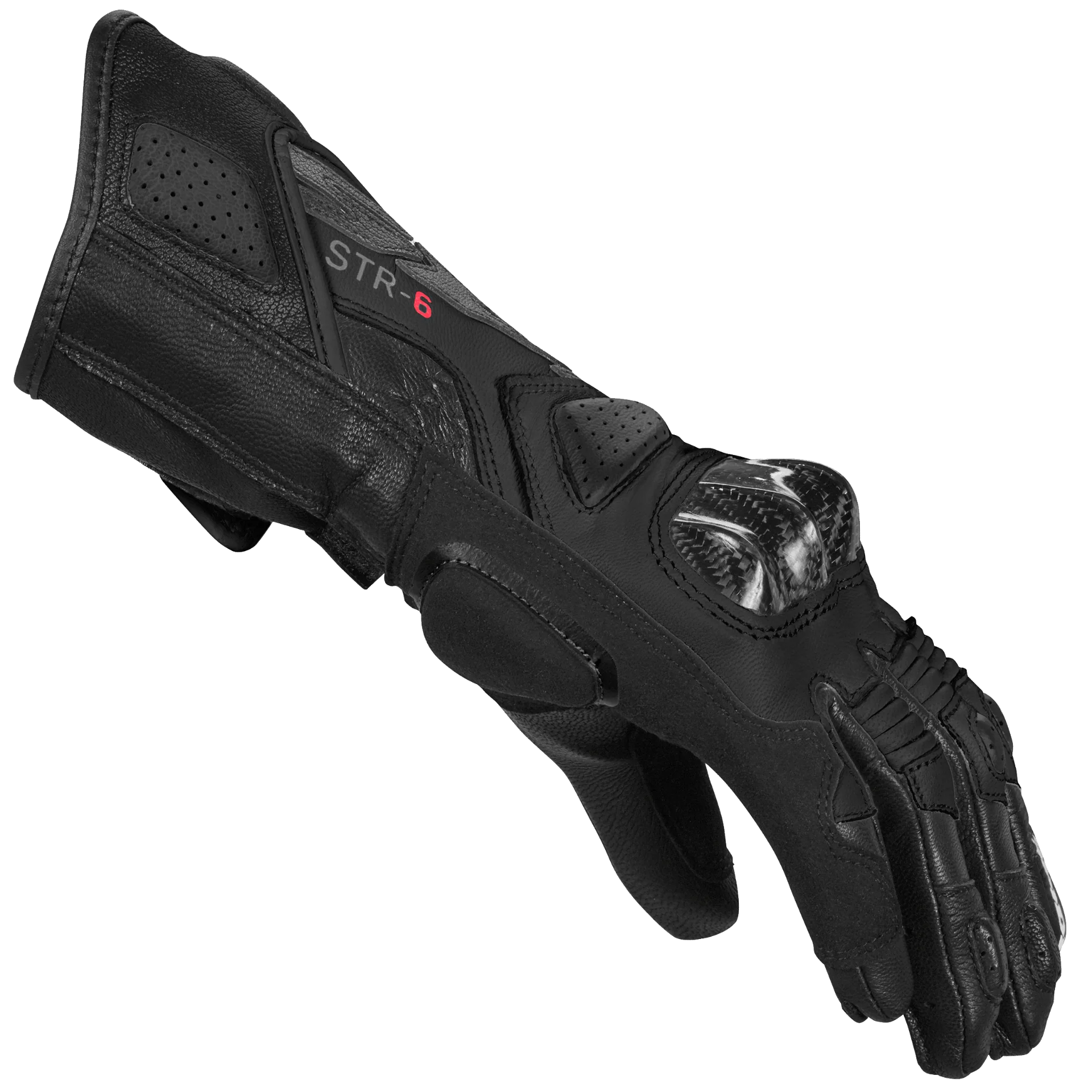 Spidi STR-6 Sport Motorrad Lederhandschuhe | Frauen | Schwarz | A222026 - Image 3
