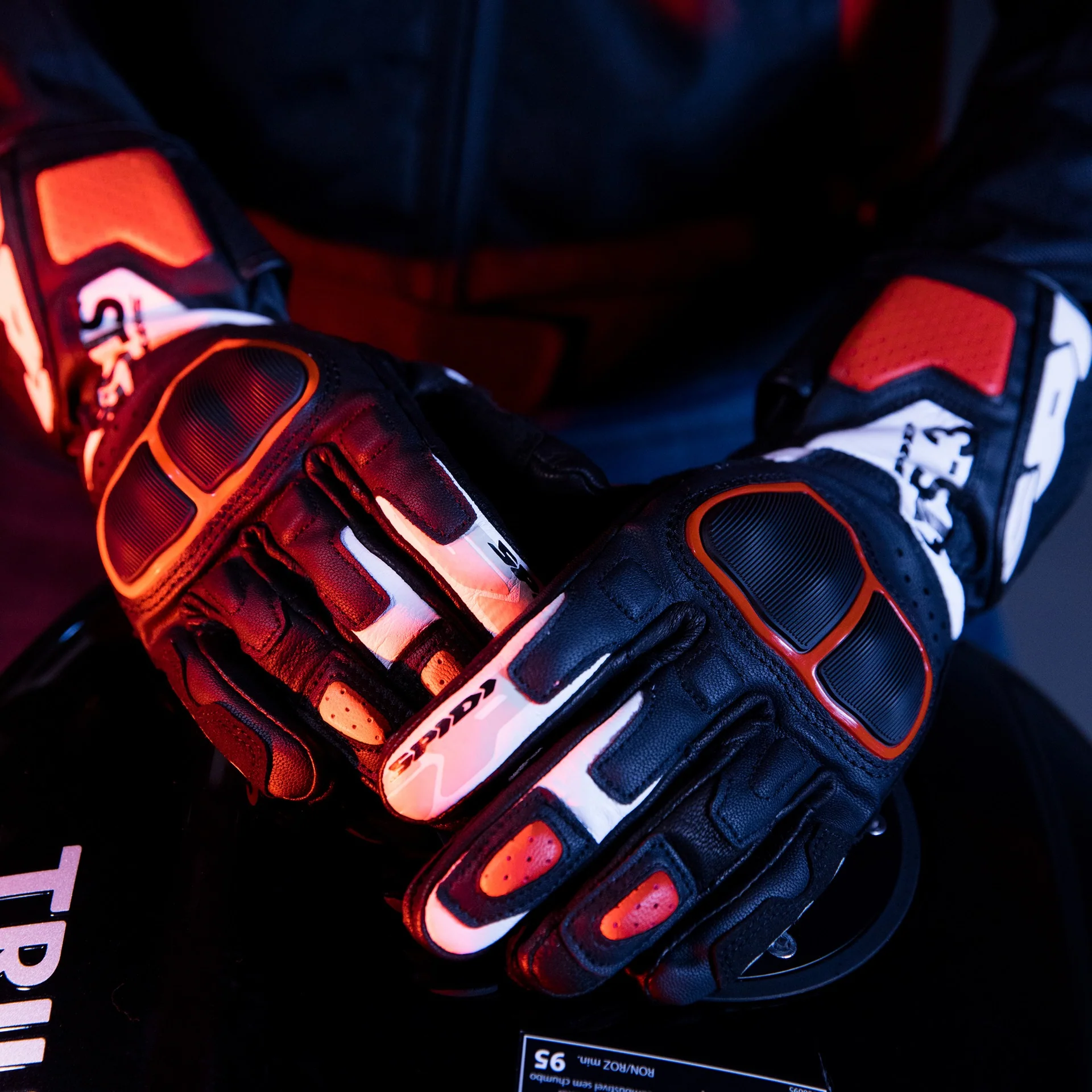 Spidi STS-3 Sport Motorrad Lederhandschuhe | Frauen | Rot | A220014 - Image 3