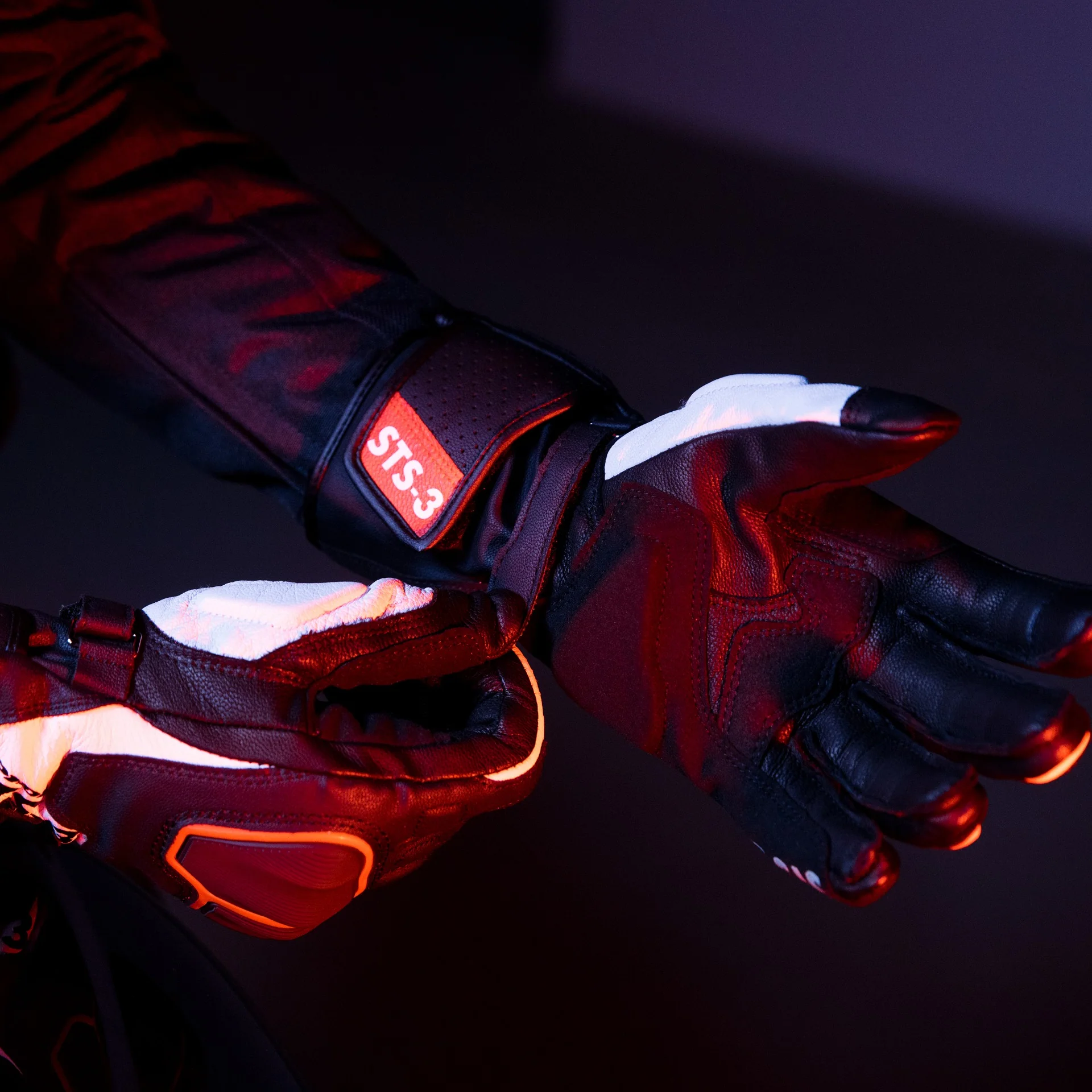 Spidi STS-3 Sport Motorrad Lederhandschuhe | Frauen | Rot | A220014 - Image 4