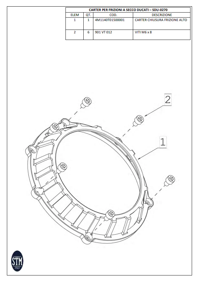 STM EVO GP Trockenkupplung Ducati Panigale 1199/1299 KTT-0500 - Image 7