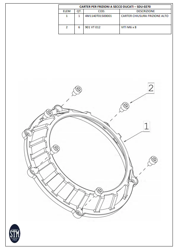 STM EVO SBK Trockenkupplung Ducati Panigale 1199/1299 KTT-0400 - Image 7