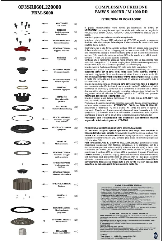 STM Trockenkupplung Kit BMW M1000RR K66 (23-26) KTT-2700 - Image 3