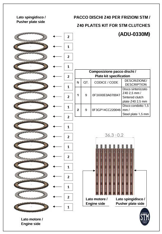 STM Trockenkupplung Kit BMW M1000RR K66 (23-26) KTT-2700 - Image 5