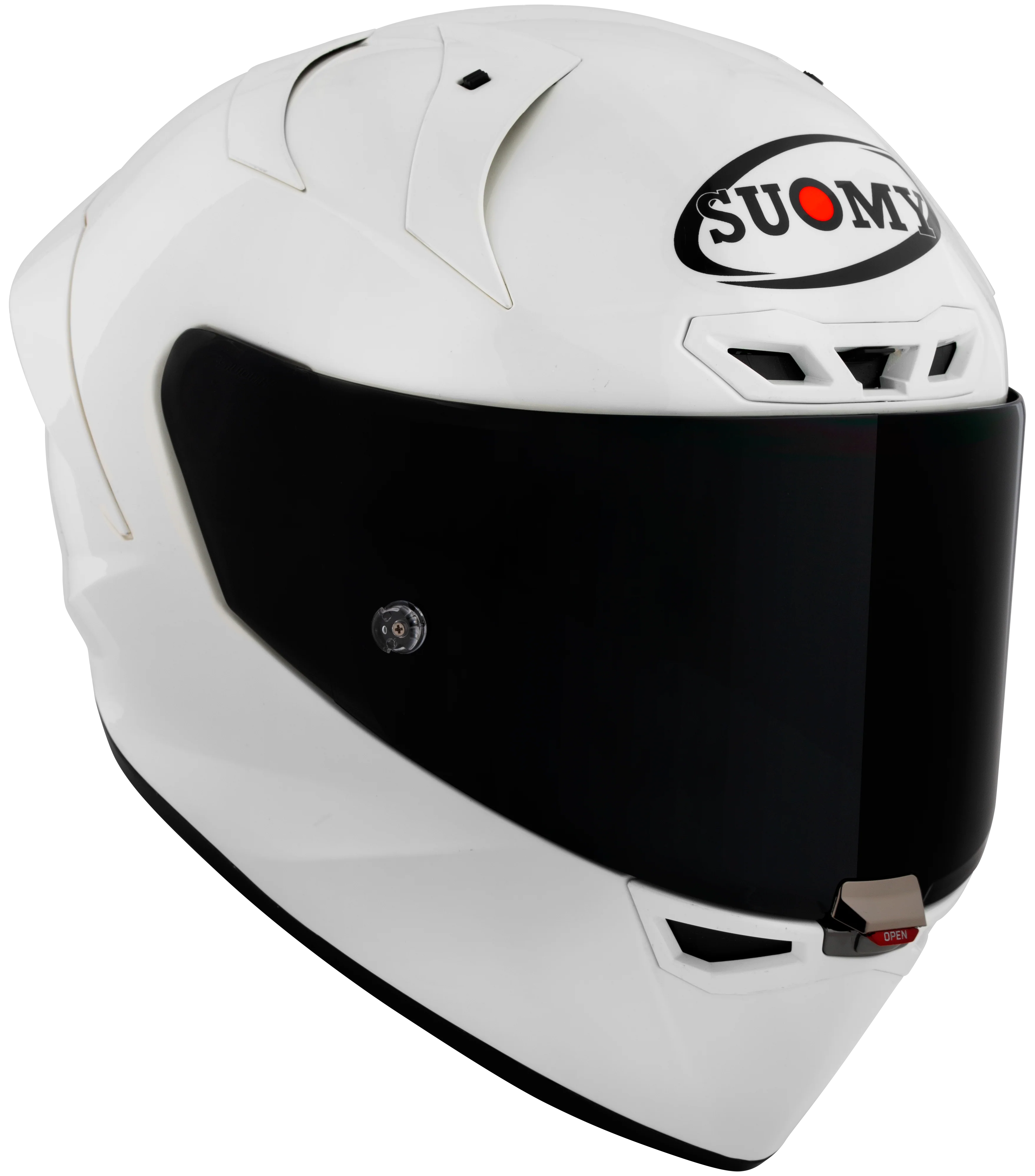 Suomy S1-XR GP Helm Plain White Glossy K6SX00W3 - Image 5