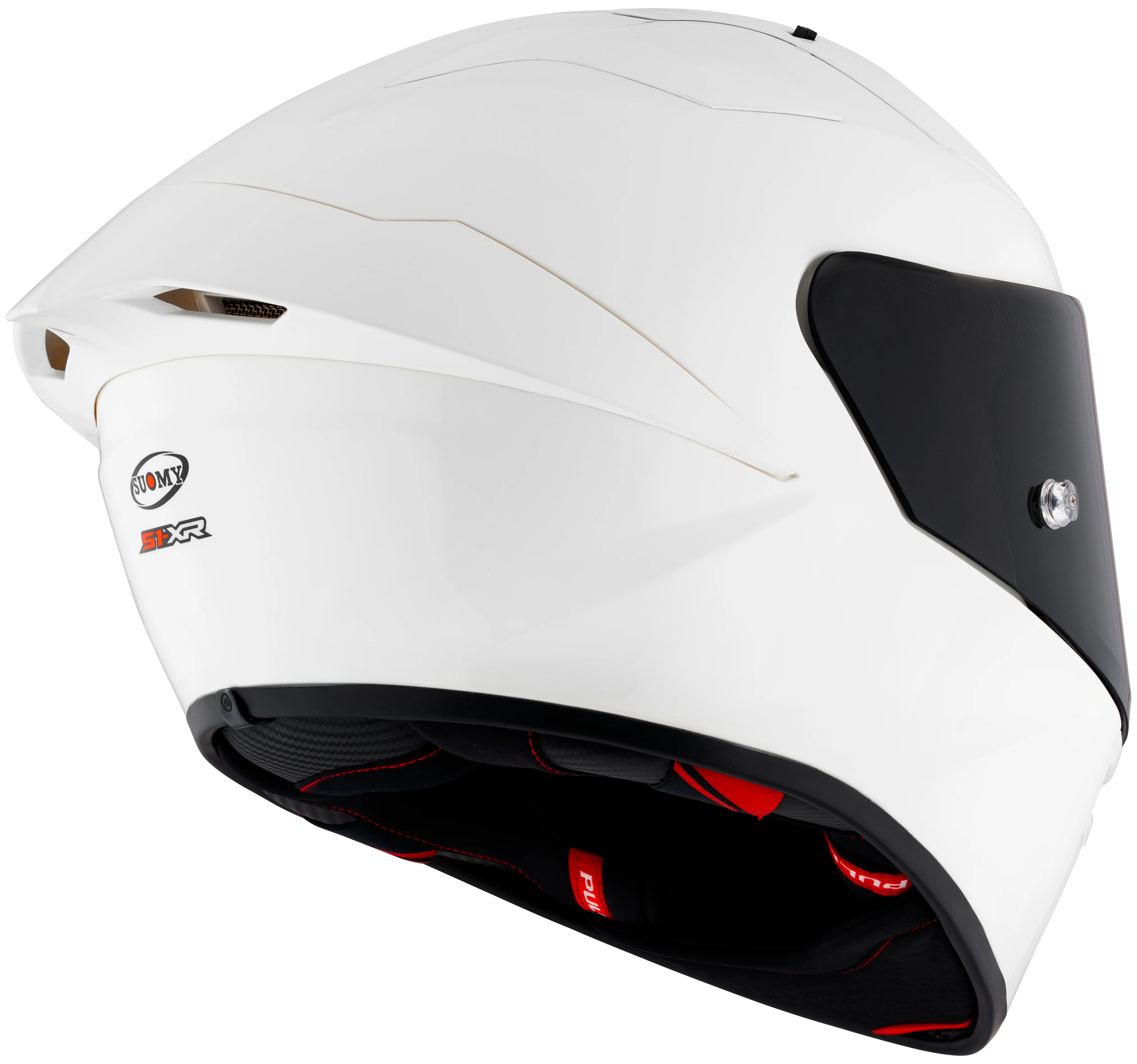 Suomy S1-XR GP Helm Plain White Glossy K6SX00W3 - Image 8