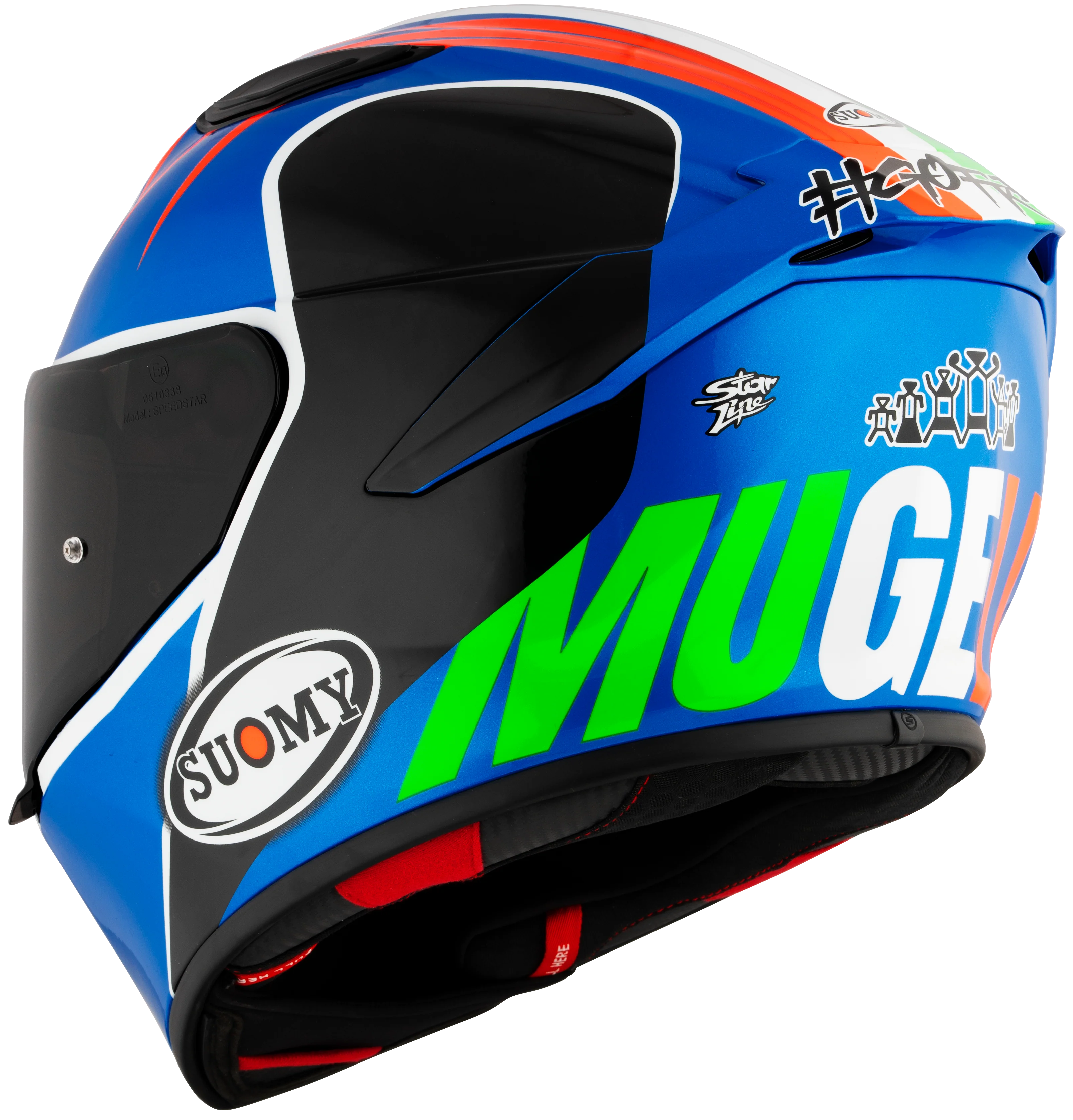 Suomy Track-1 Helm Francesco Pecco Bagnaia Mugello 2022 Replica K6T10016 - Image 8