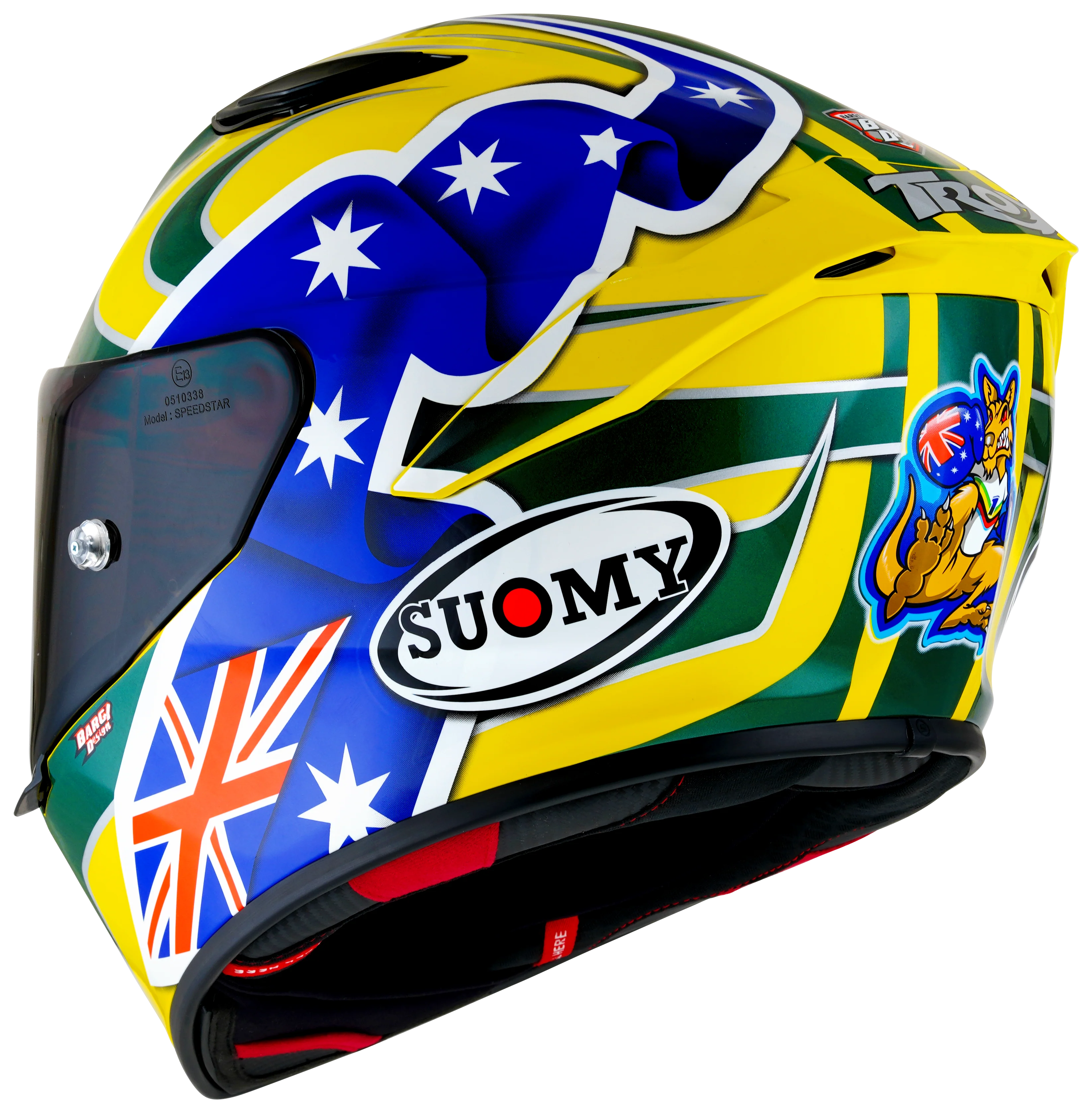 Suomy Track-1 Helm Troy Bayliss 2005 Replica K6T10017 - Image 8