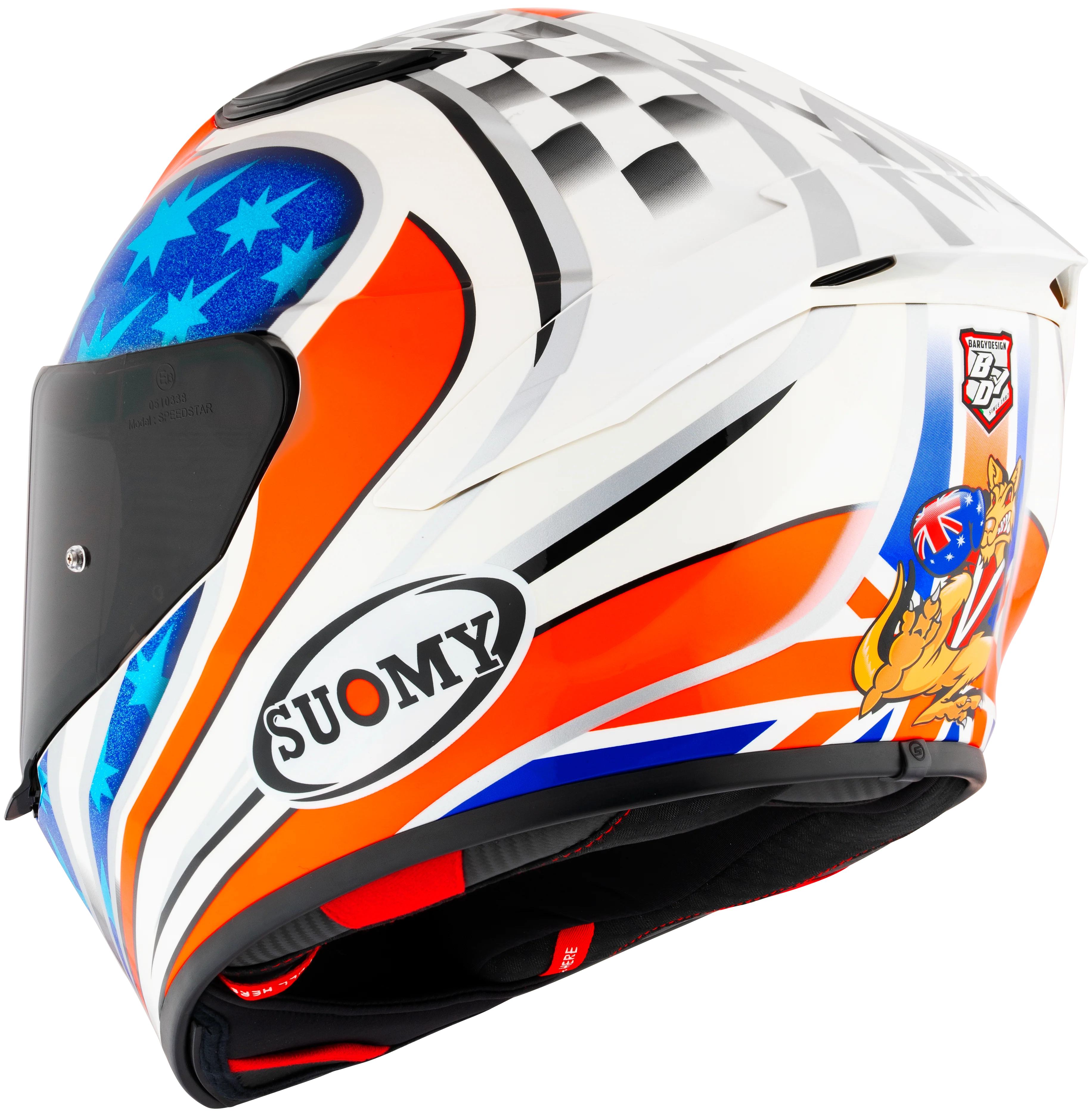 Suomy Track-1 Helm Troy Bayliss 2002 Replica K6T10018 - Image 8
