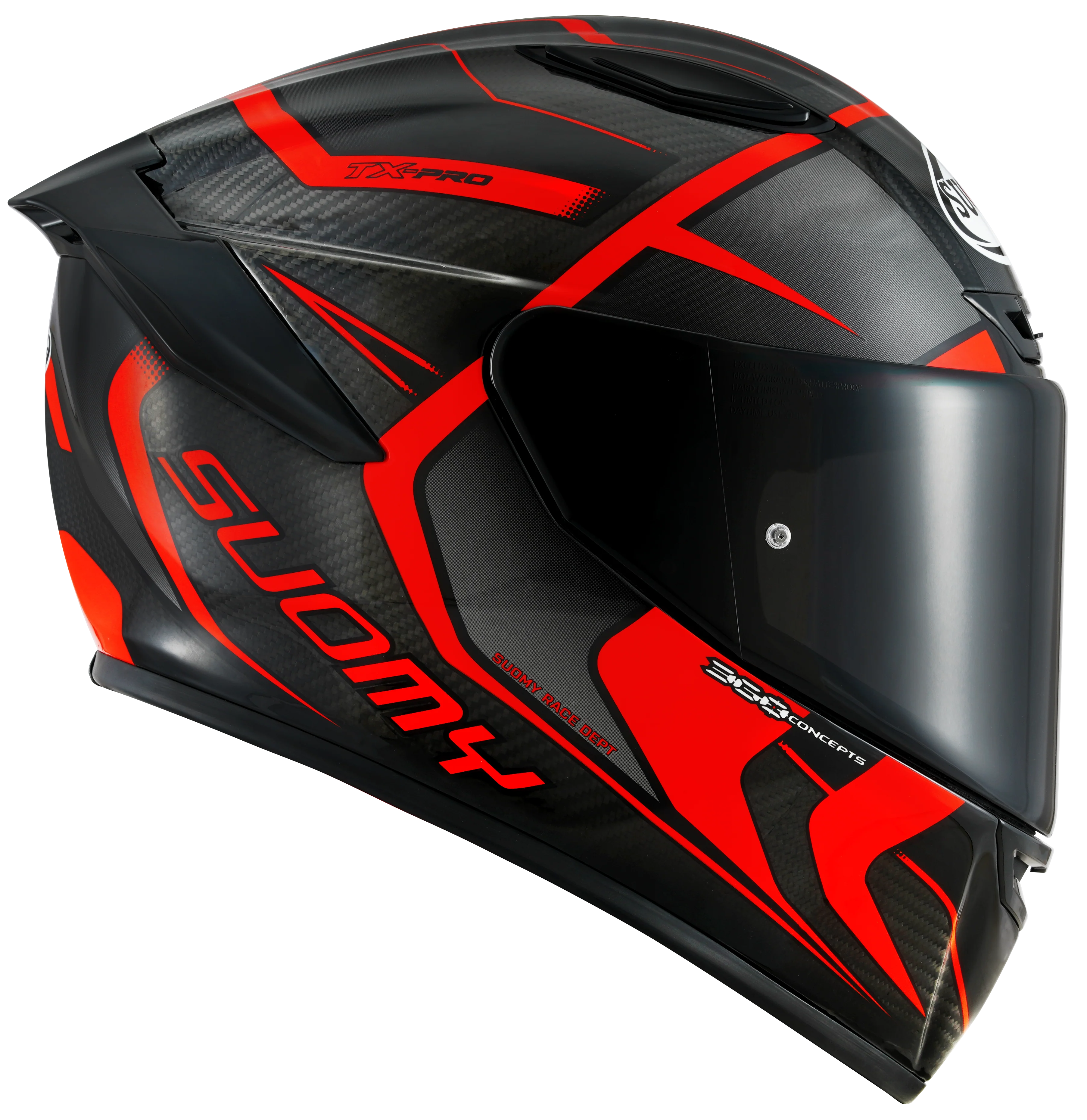 Suomy TX-Pro Helm Carbon Advance Rot Fluo K6TX0003 - Image 7