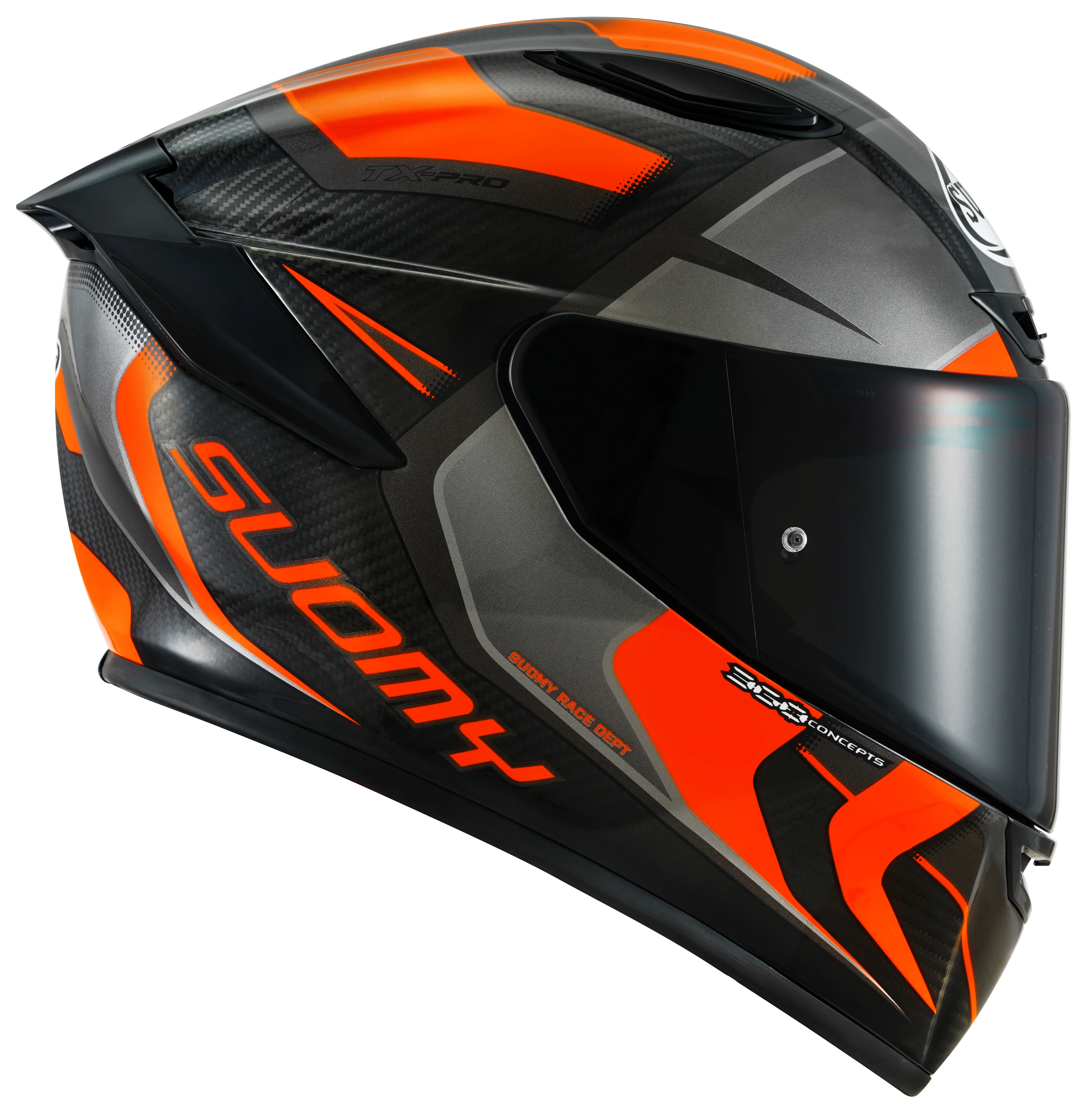 Suomy TX-Pro Helm Carbon Advance Orange Fluo K6TX0004 - Image 5