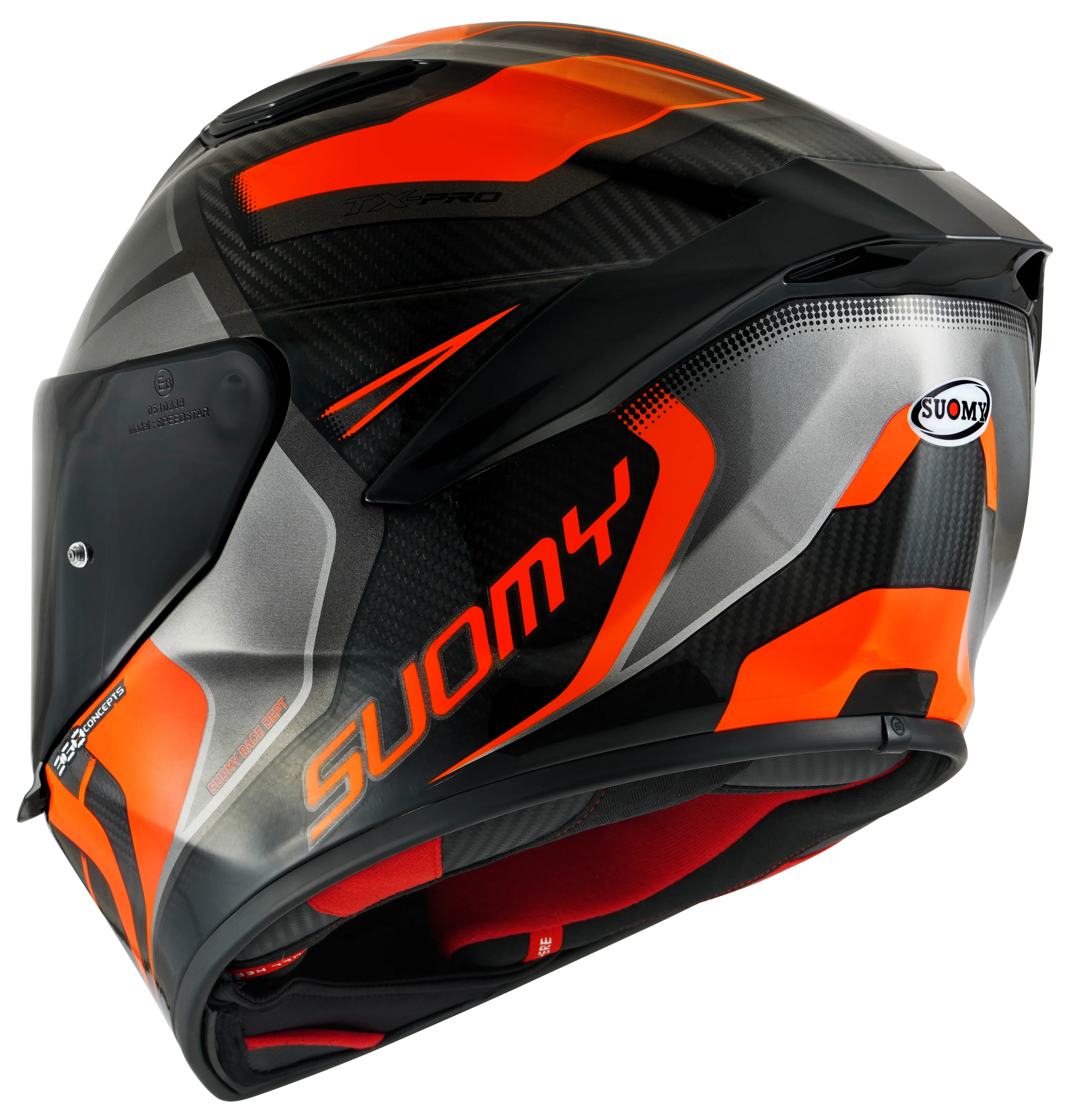 Suomy TX-Pro Helm Carbon Advance Orange Fluo K6TX0004 - Image 8