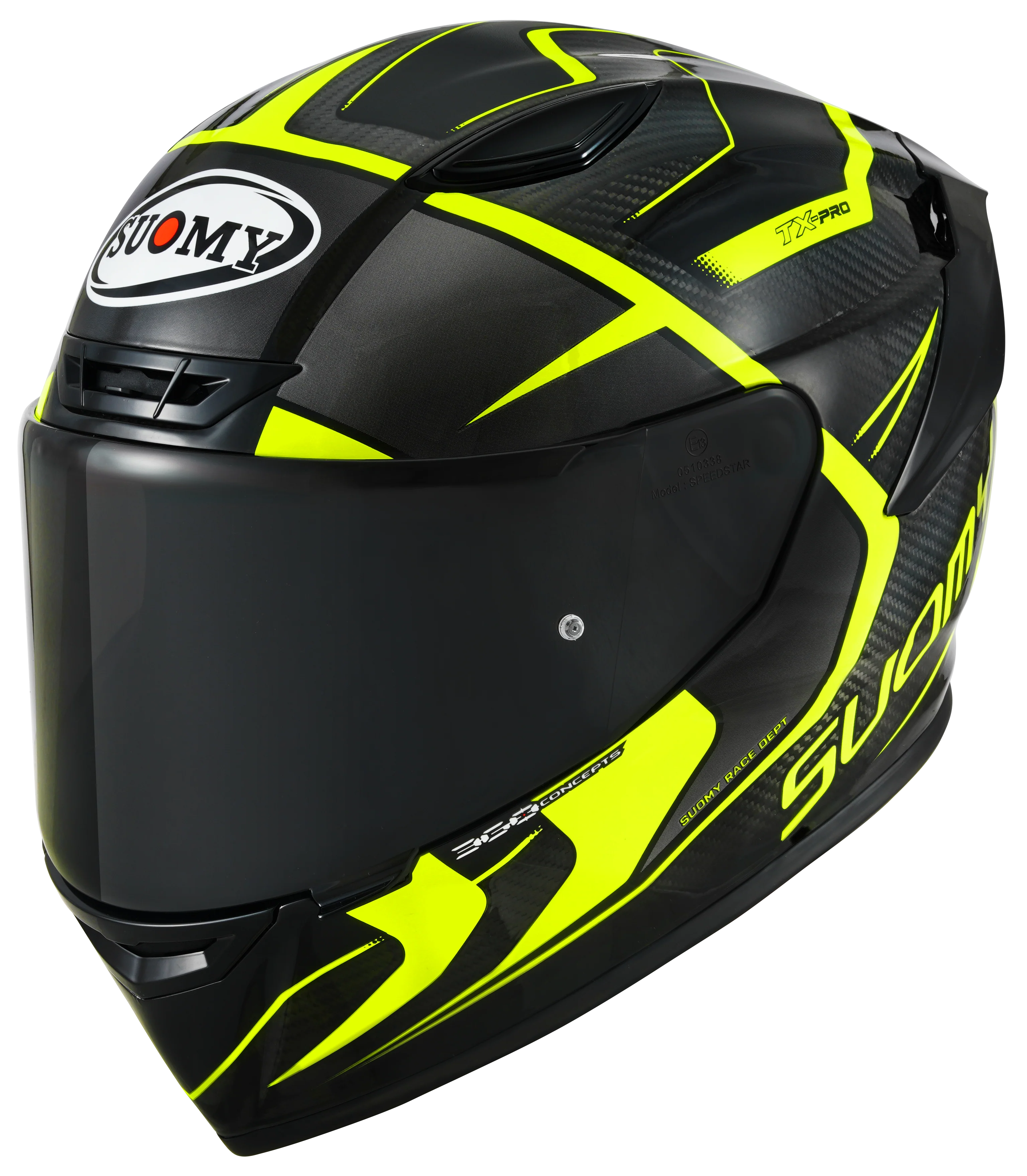 Suomy TX-Pro Helm Carbon Advance Gelb Fluo K6TX0005 - Image 5