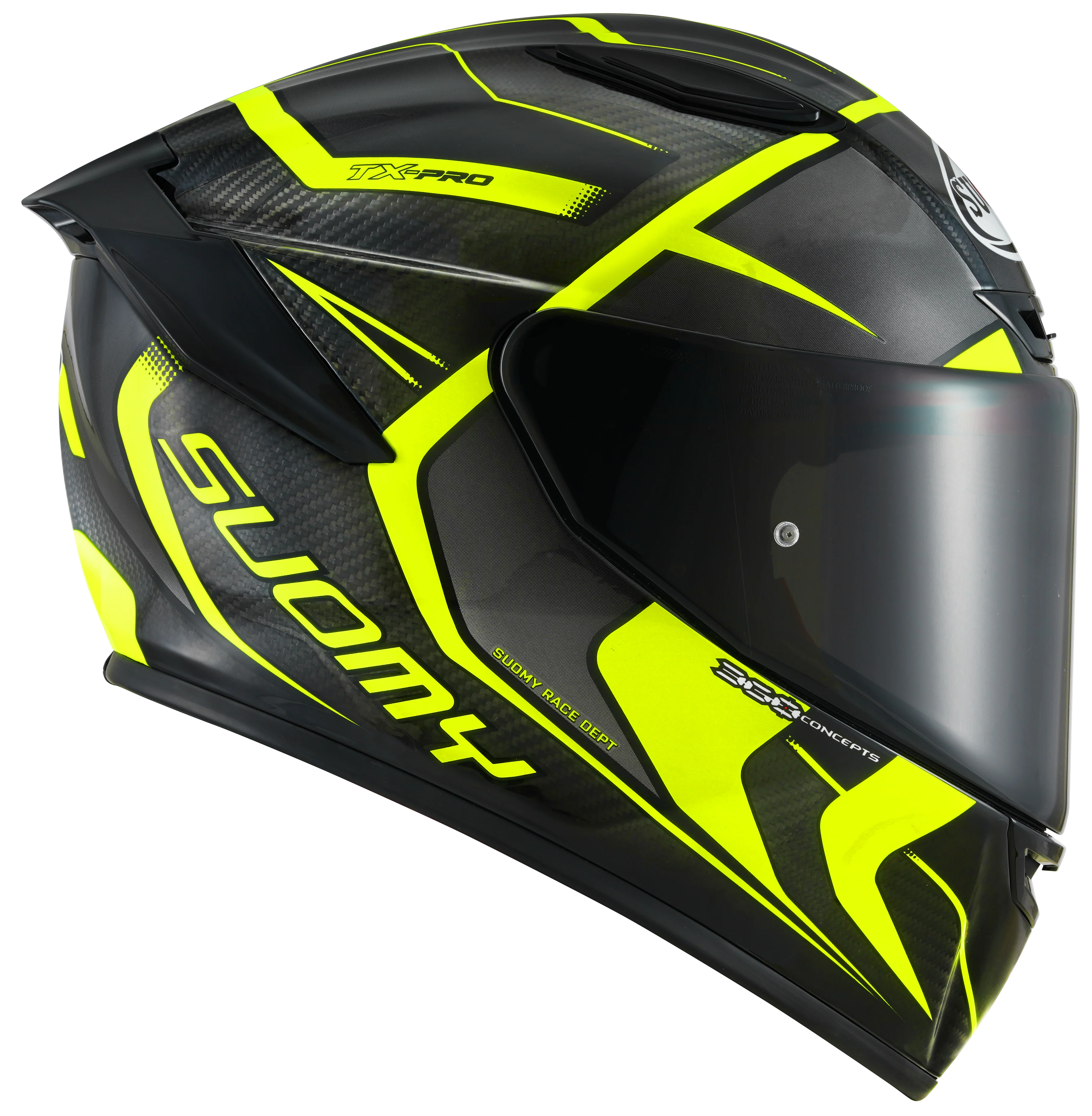 Suomy TX-Pro Helm Carbon Advance Gelb Fluo K6TX0005 - Image 6