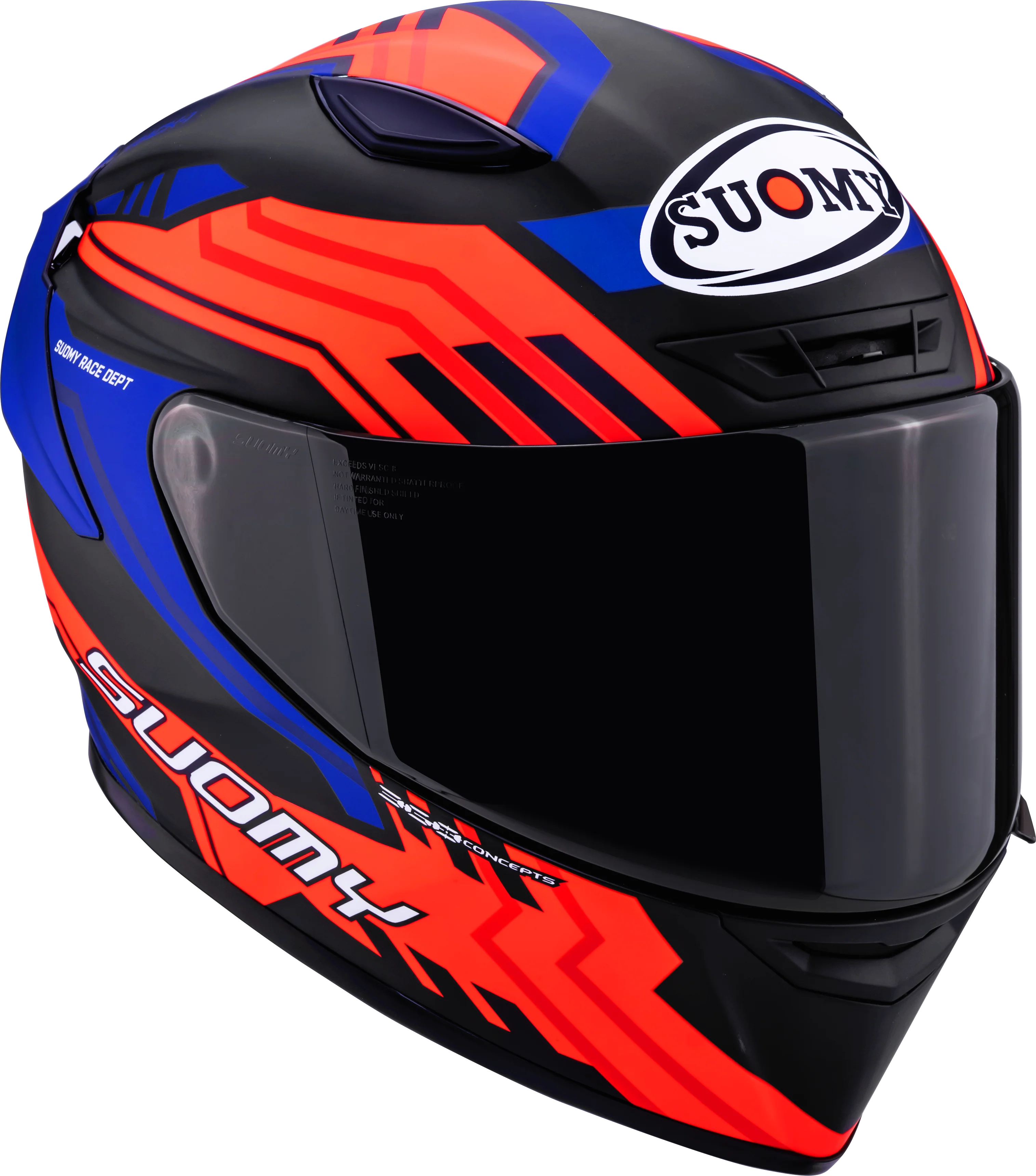Suomy Track-1 Helm Framework Matt Schwarz/Rot/Blau K6T10024 - Image 3