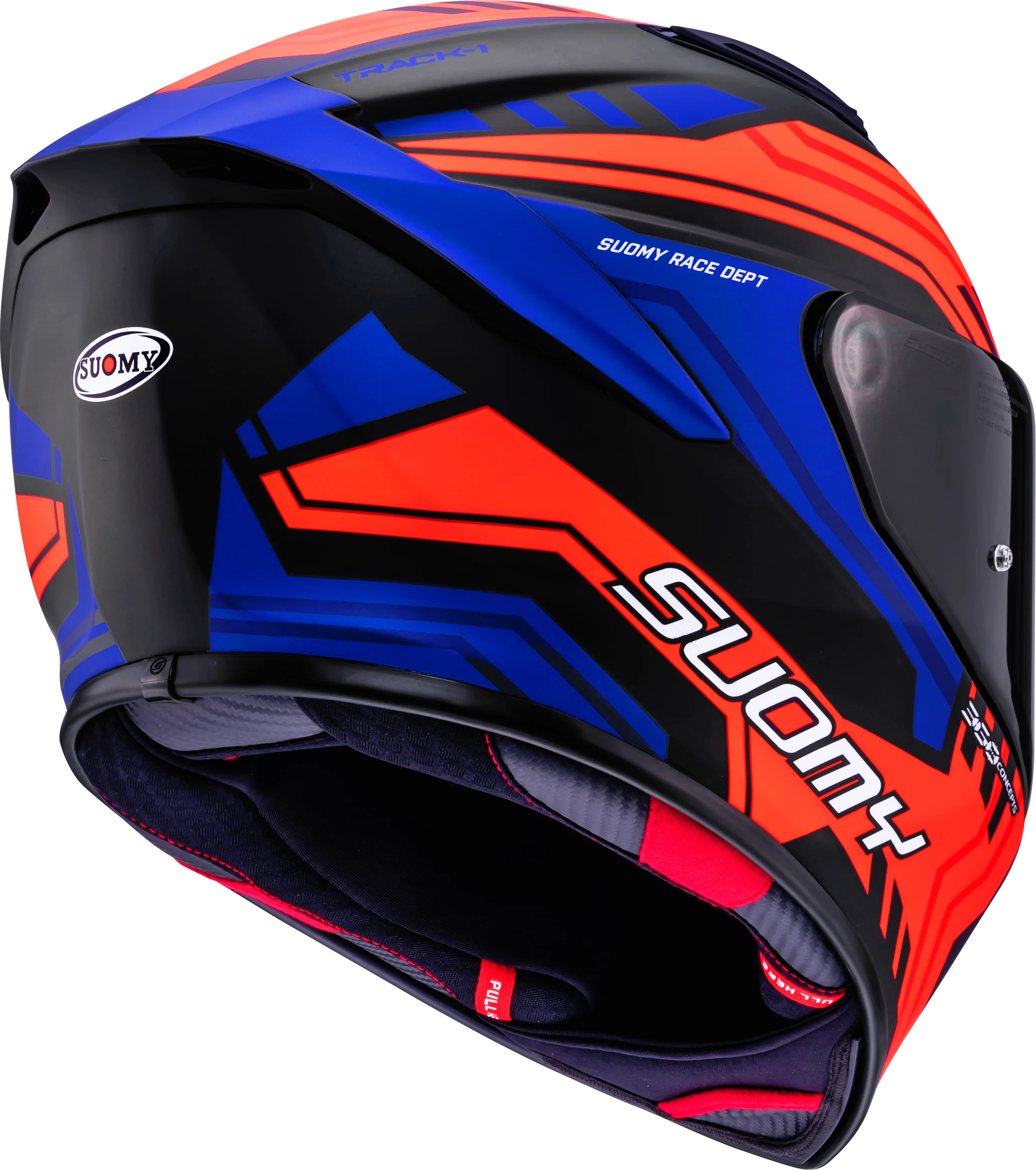 Suomy Track-1 Helm Framework Matt Schwarz/Rot/Blau K6T10024 - Image 5