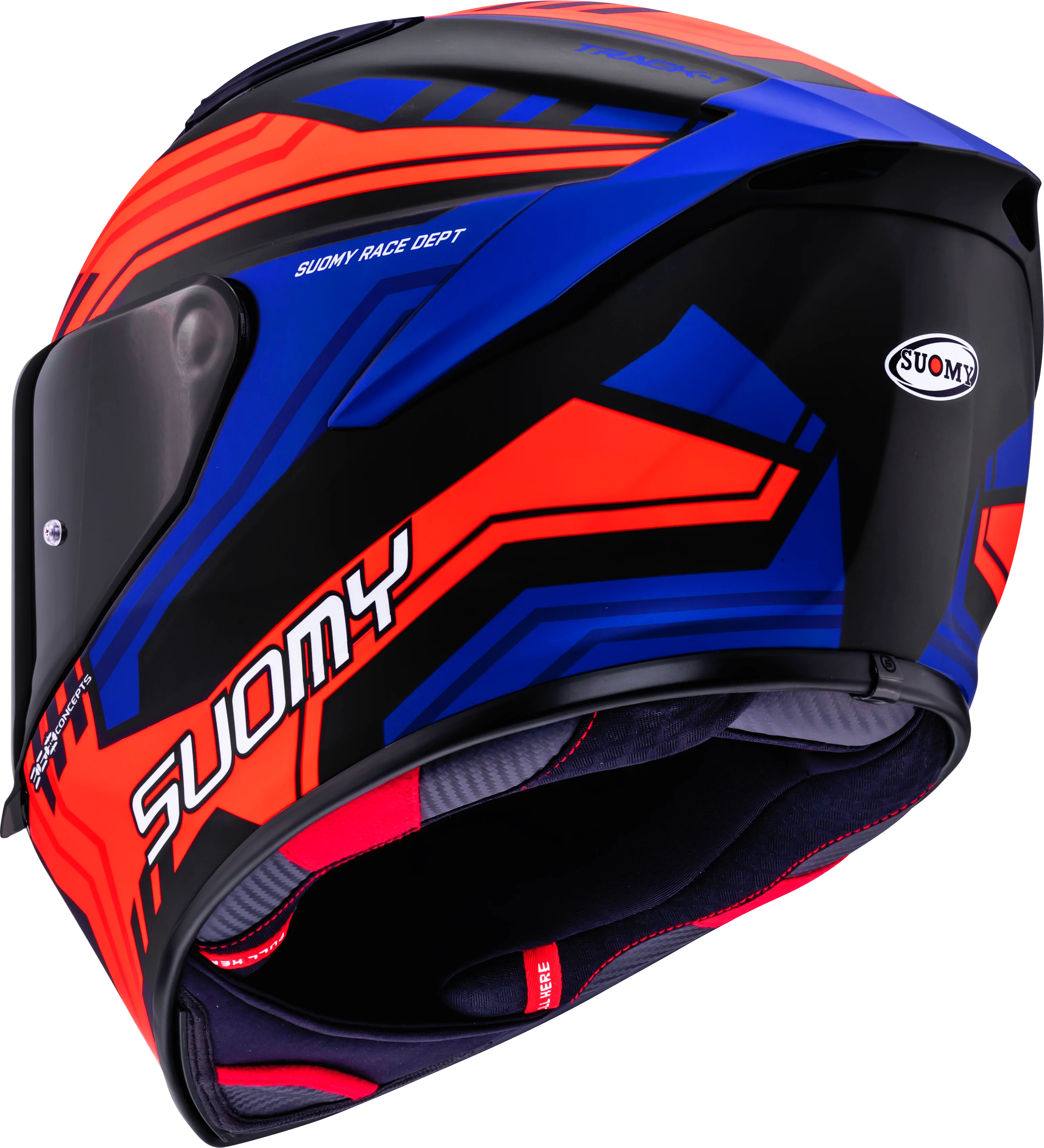 Suomy Track-1 Helm Framework Matt Schwarz/Rot/Blau K6T10024 - Image 7