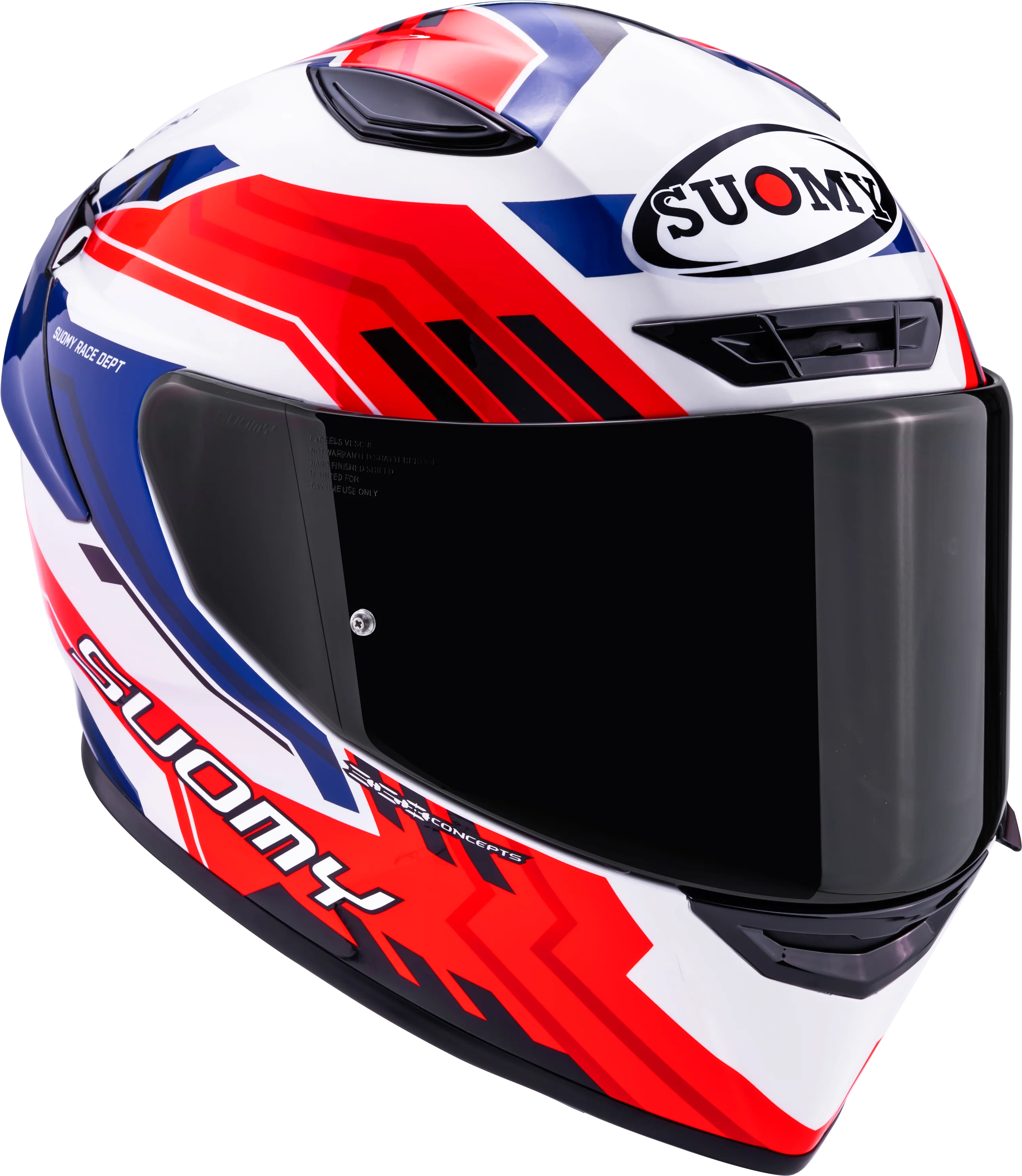 Suomy Track-1 Helm Framework Weiß/Rot/Blau K6T10023 - Image 3