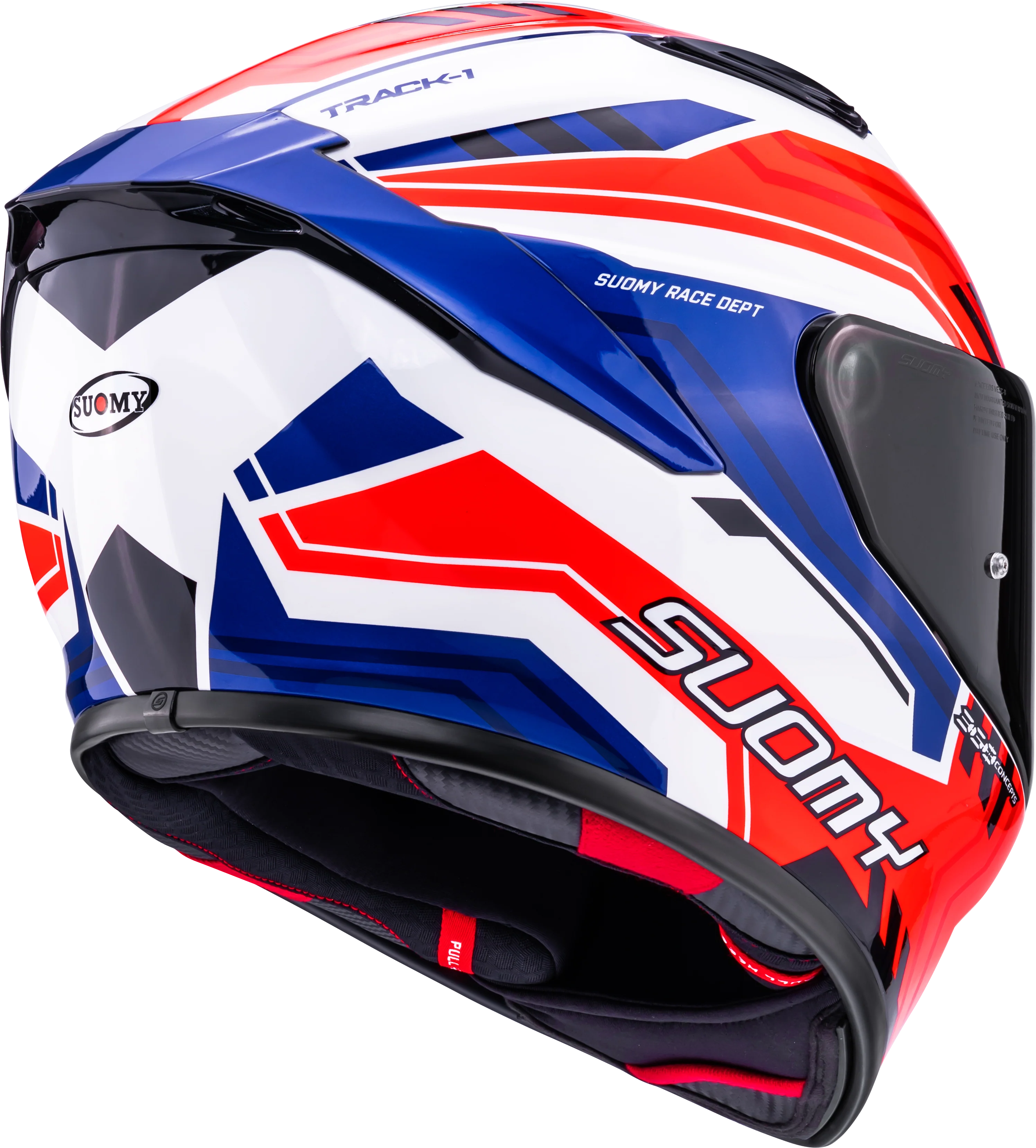Suomy Track-1 Helm Framework Weiß/Rot/Blau K6T10023 - Image 5