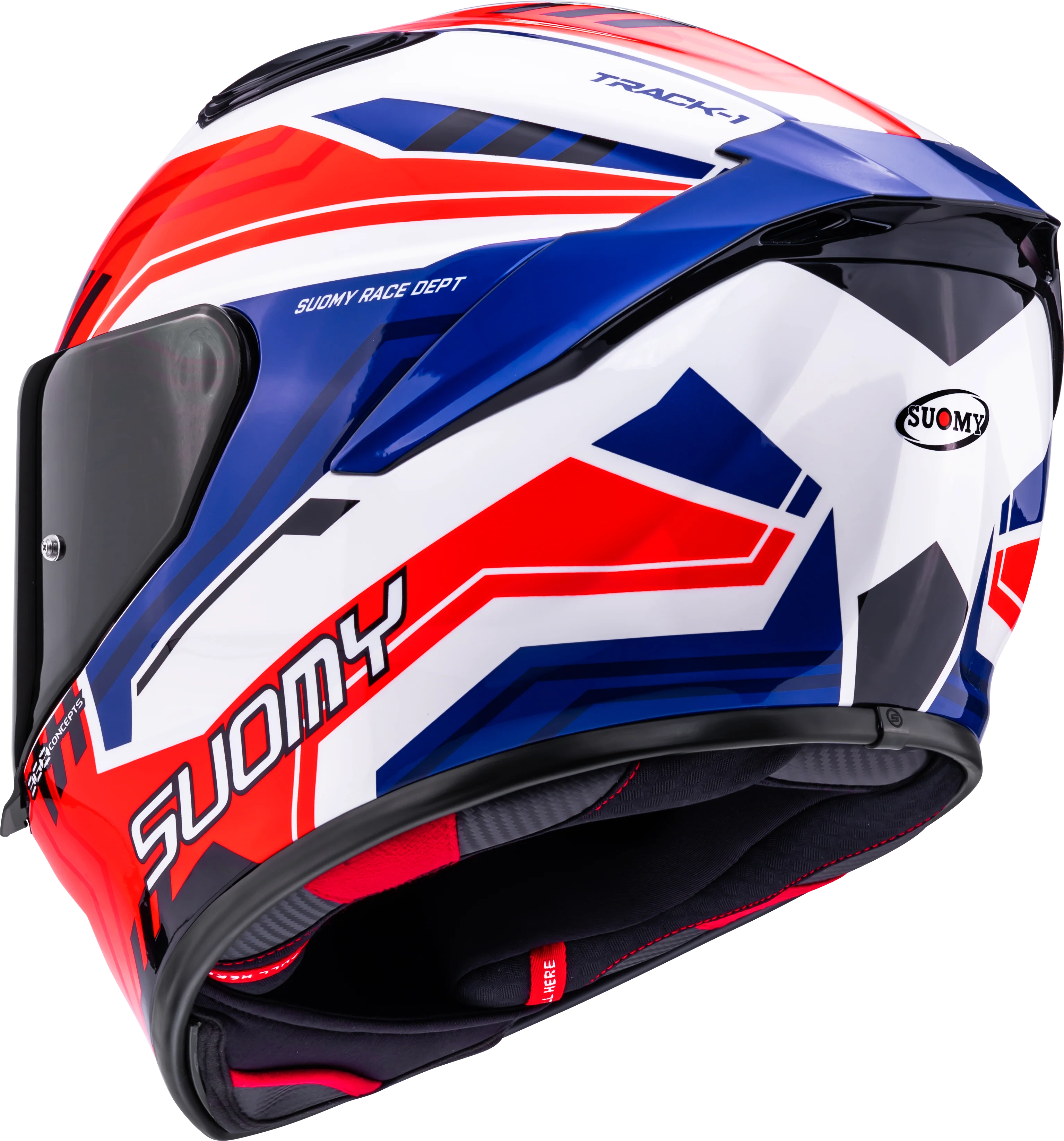 Suomy Track-1 Helm Framework Weiß/Rot/Blau K6T10023 - Image 7