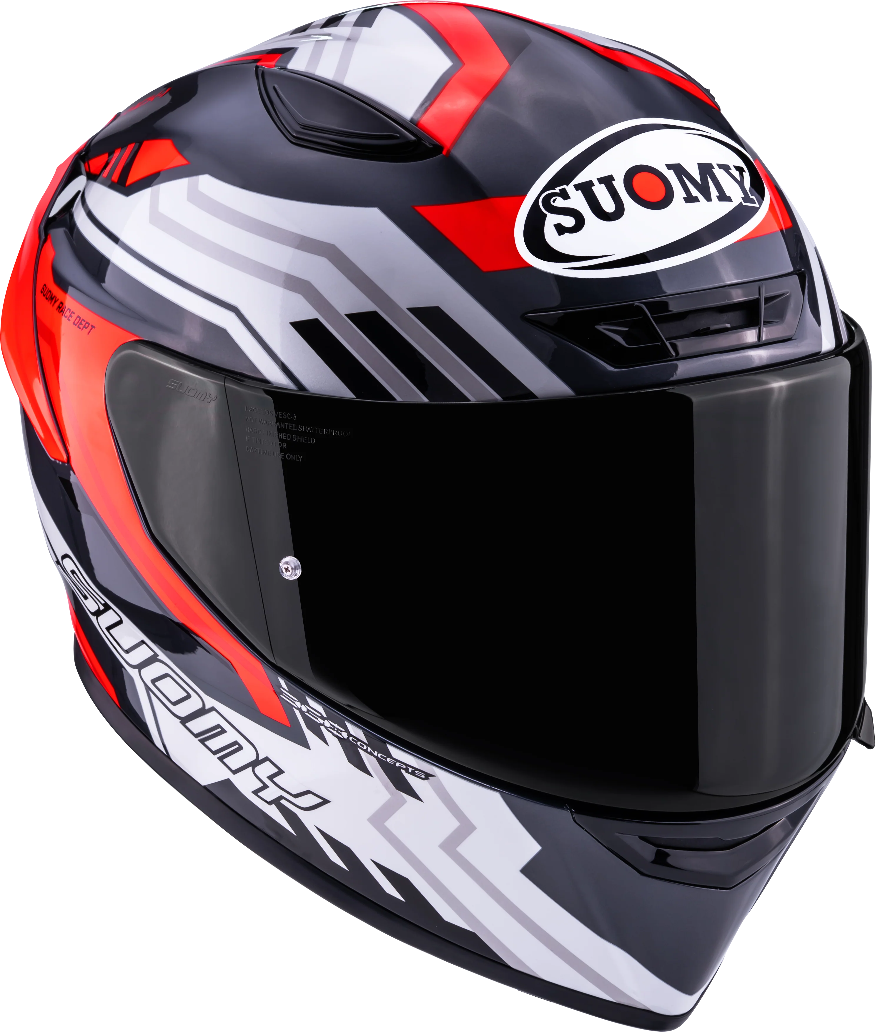 Suomy Track-1 Helm Framework Weiß/Rot K6T10022 - Image 3