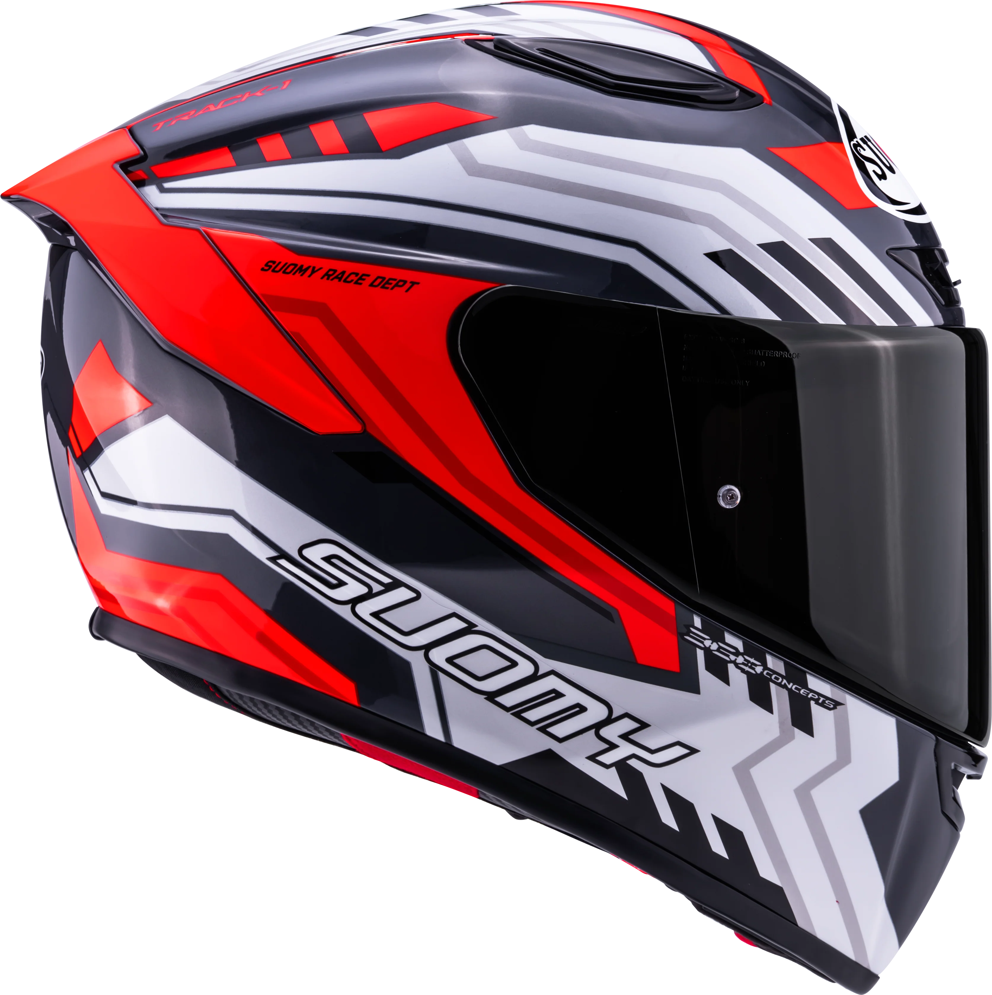 Suomy Track-1 Helm Framework Weiß/Rot K6T10022 - Image 4