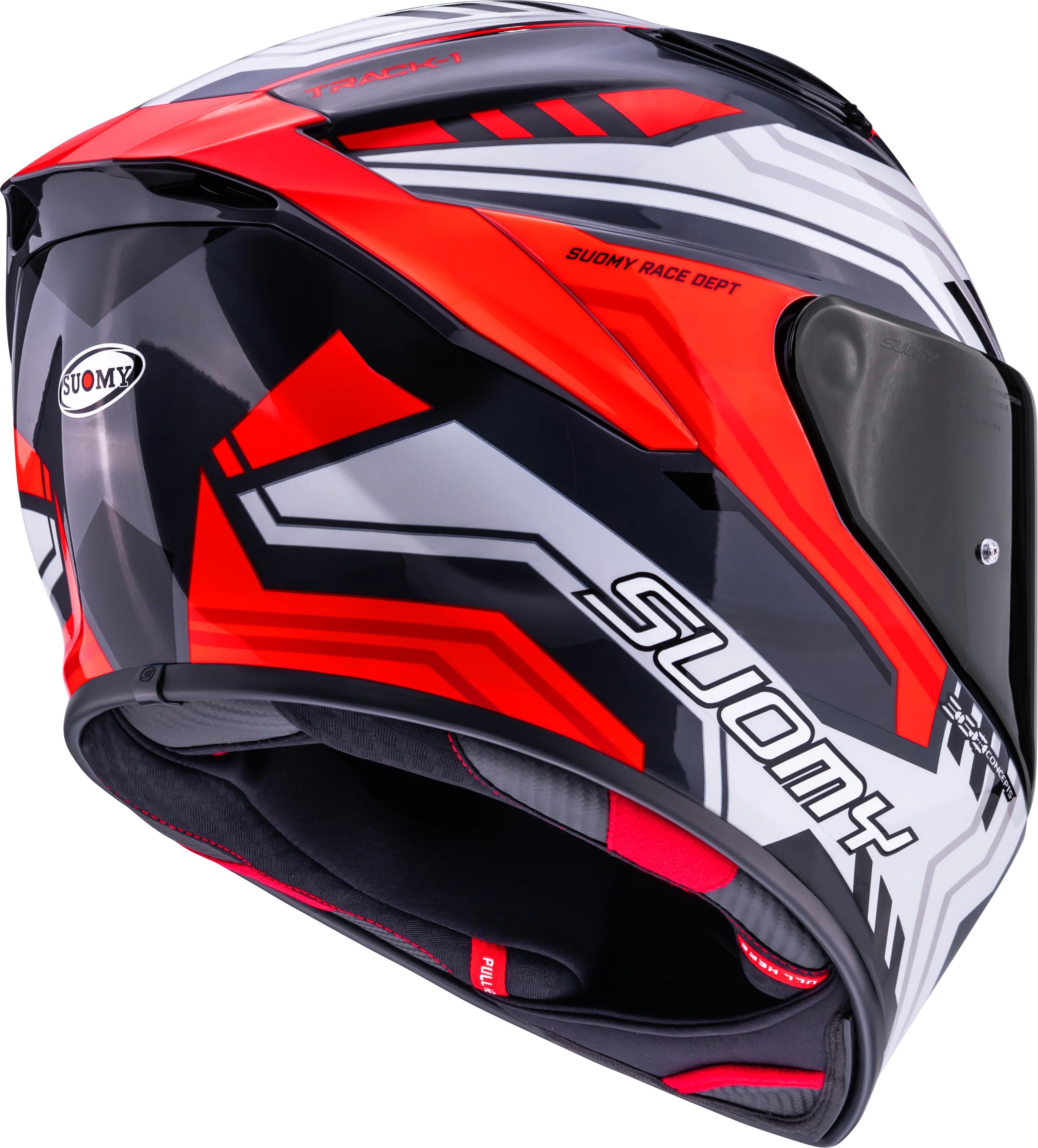 Suomy Track-1 Helm Framework Weiß/Rot K6T10022 - Image 5