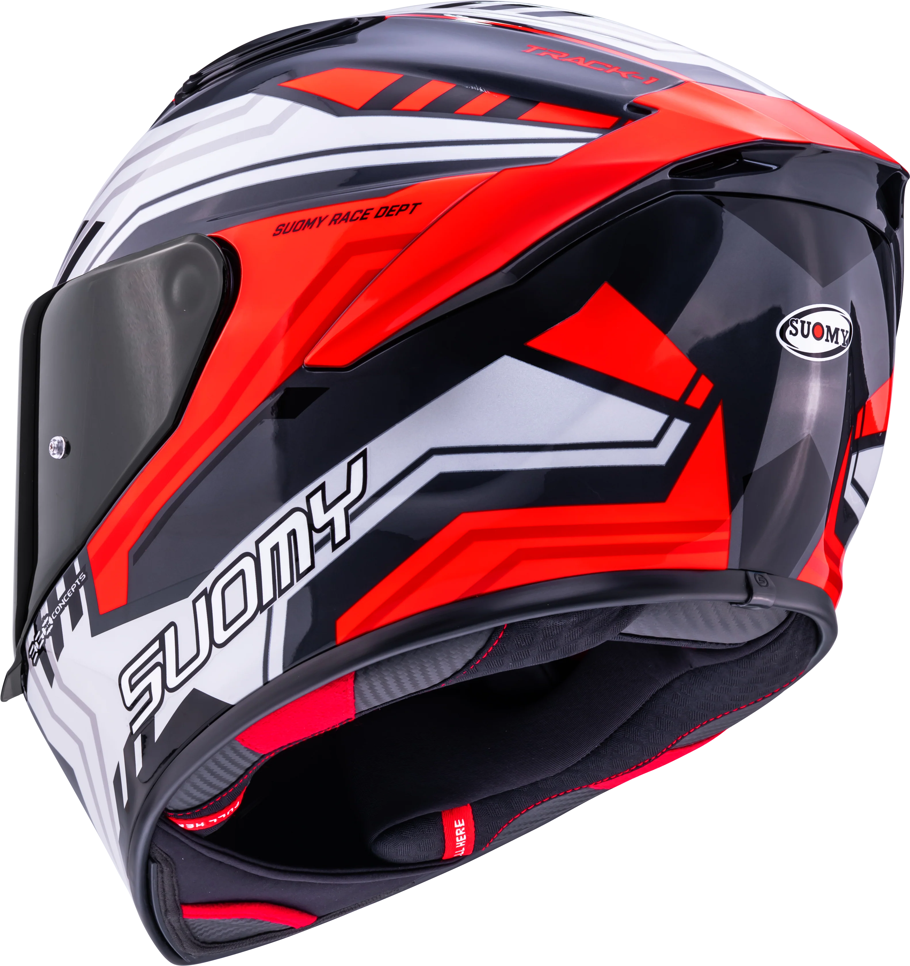 Suomy Track-1 Helm Framework Weiß/Rot K6T10022 - Image 7