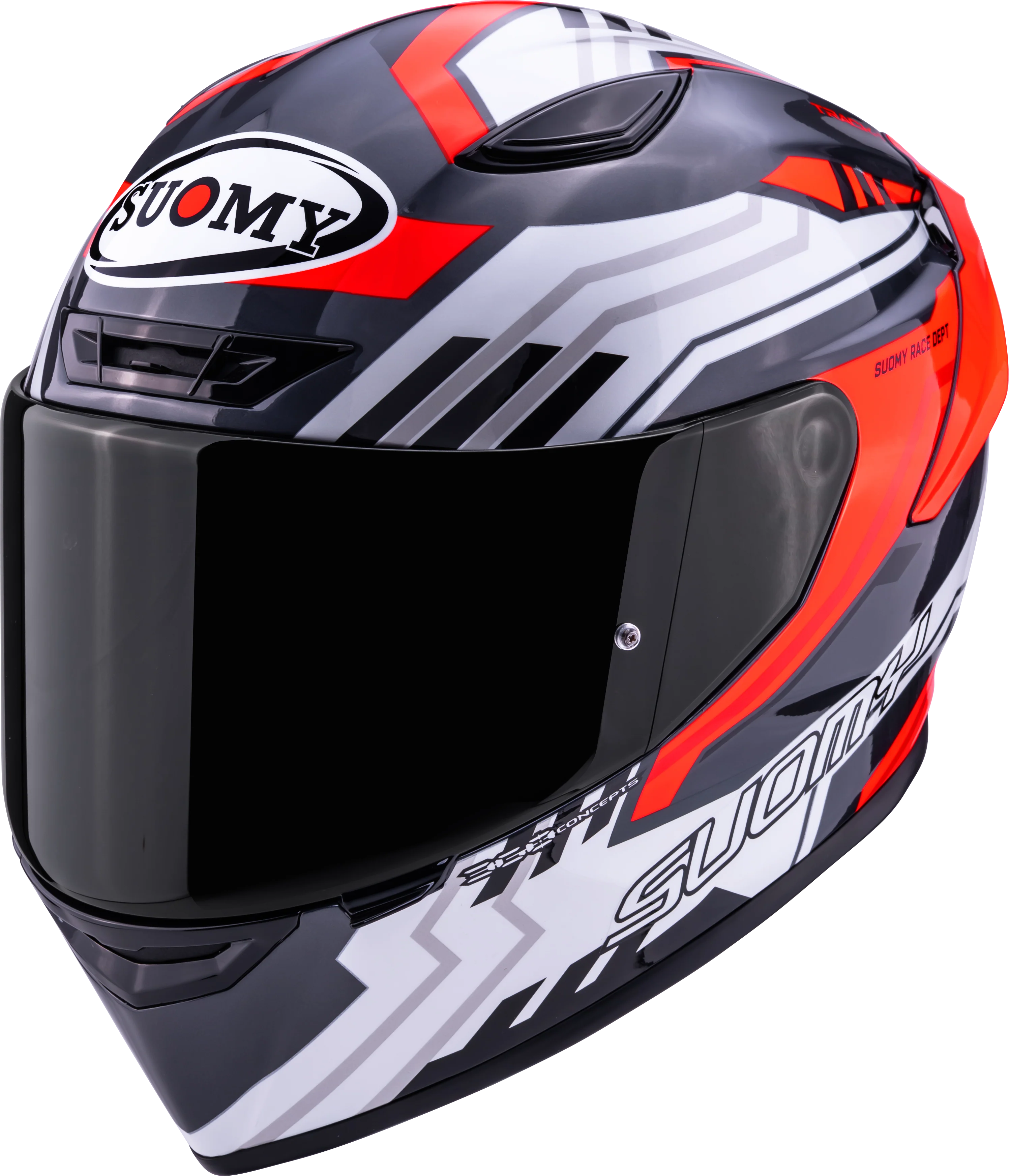 Suomy Track-1 Helm Framework Weiß/Rot K6T10022 - Image 8