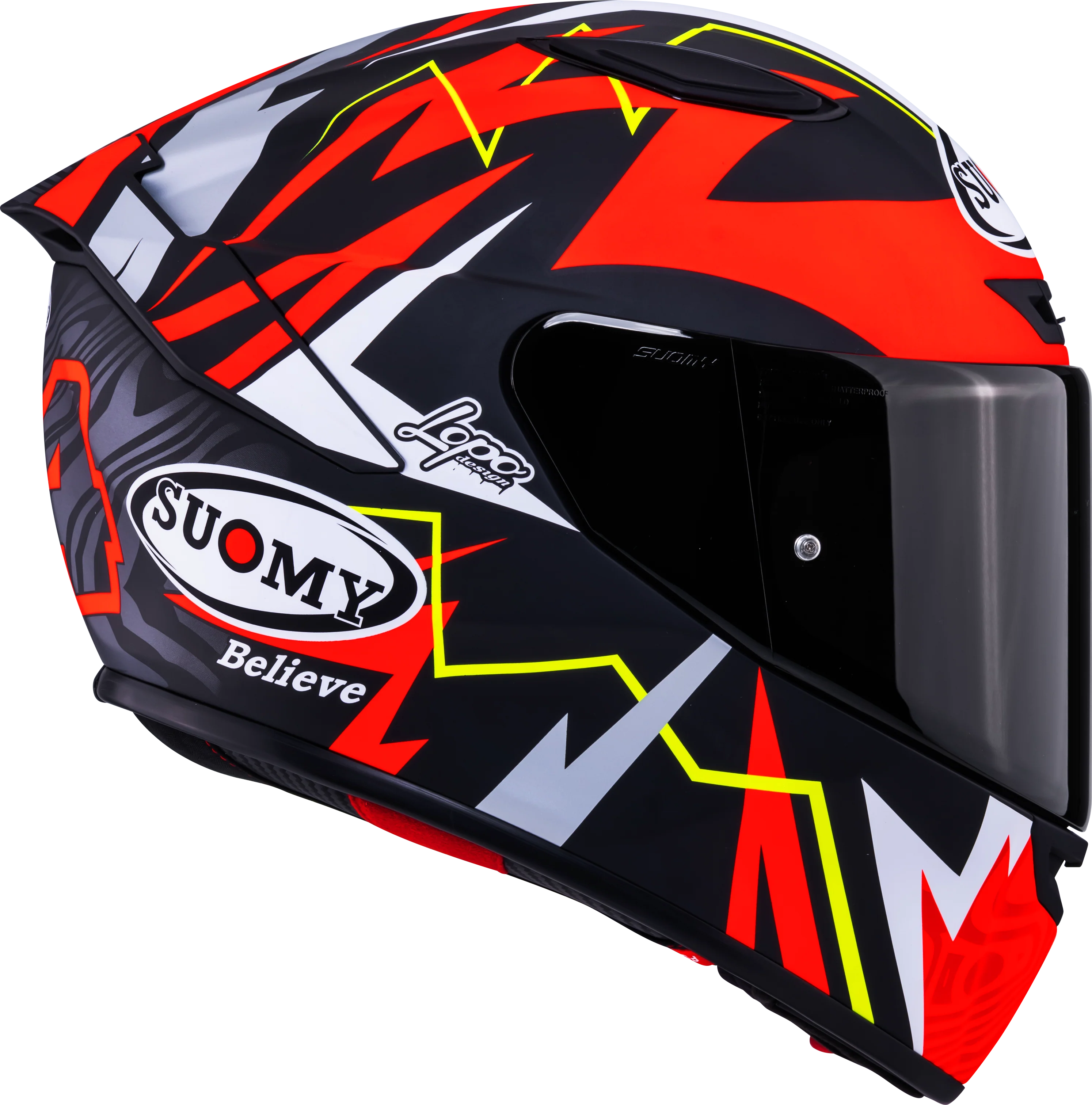 Suomy Track-1 Helm Matt Rot Sam Lowes Replica 2025 K6T10020 - Image 4