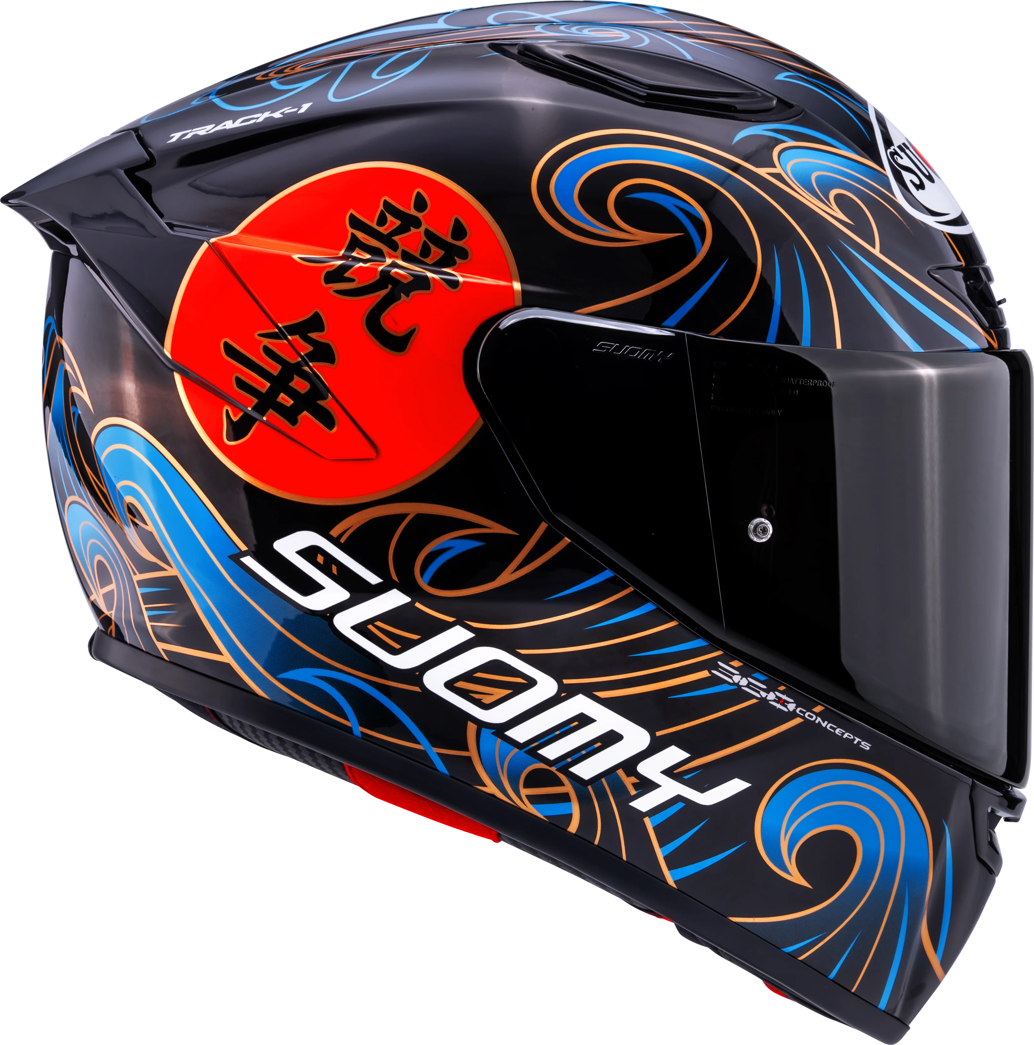 Suomy Track-1 Helm Waves Schwarz K6T10026 - Image 4