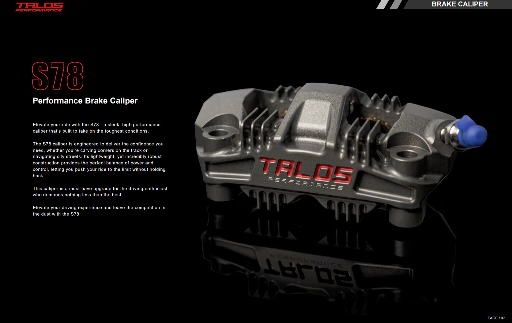 Talos S78 Monoblock P4 34/34 108mm Bremszange Vorne Links | X78.108.HD.L - Image 6