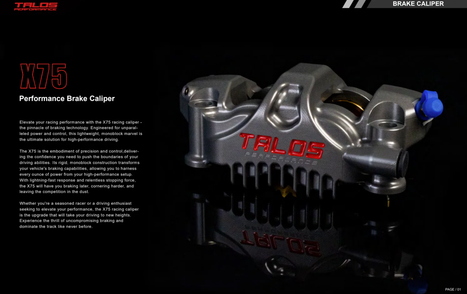 Talos X75 SBK Racing Monoblock P4 32/36 108mm Bremszange Vorne Rechts | X75.108.HD.R - Image 10