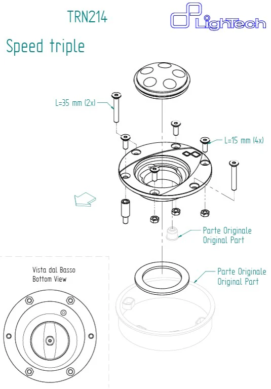 Tankdeckel Schraubverschluss LighTech Triumph Street Triple 765 S / R / RS (17-26) TRN214 - Image 3