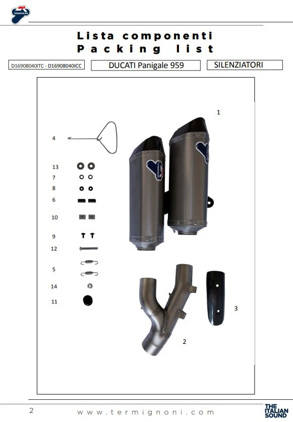 Termignoni Slip-On Force Carbon Ducati Panigale 959 (16-19) D16908040ICC - Image 7
