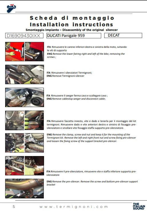 Termignoni Kat-Ersatzrohr Ducati Panigale 959 (16-19) D16909430IXX - Image 6